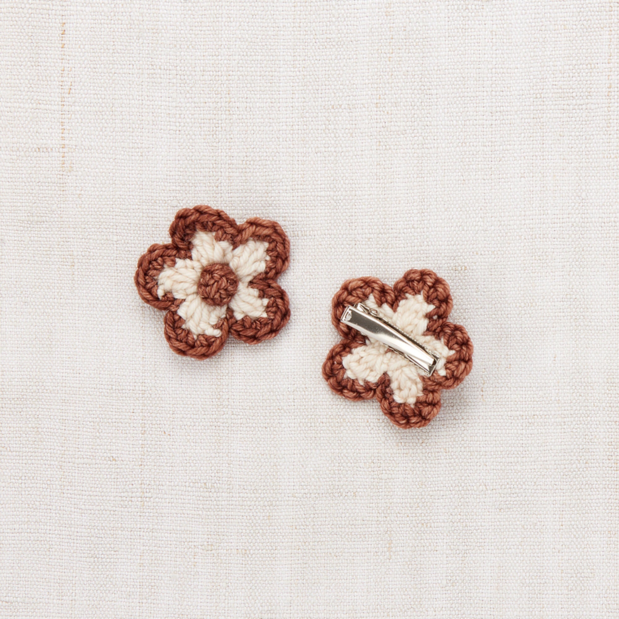 Girls Maroon Flower Hair Clips