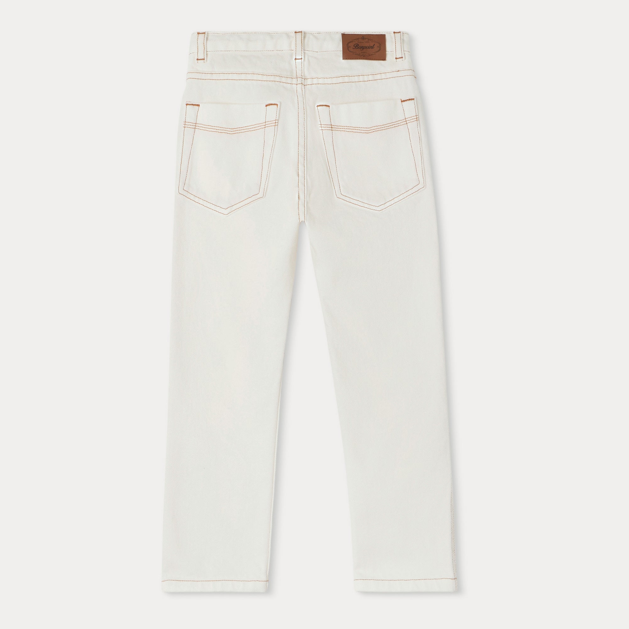 Boys White Cotton Trousers