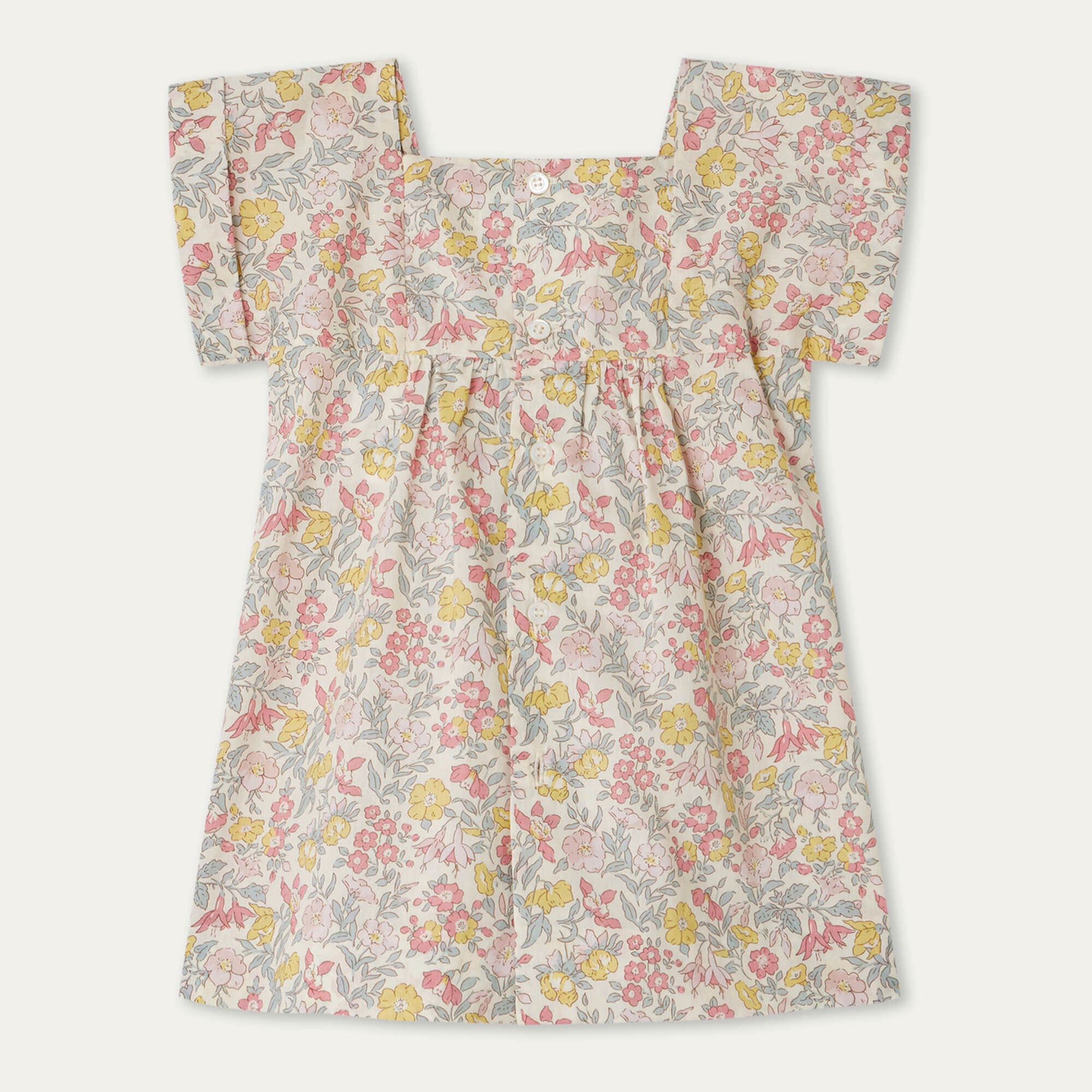 Baby Girls Pink Floral Cotton Dress