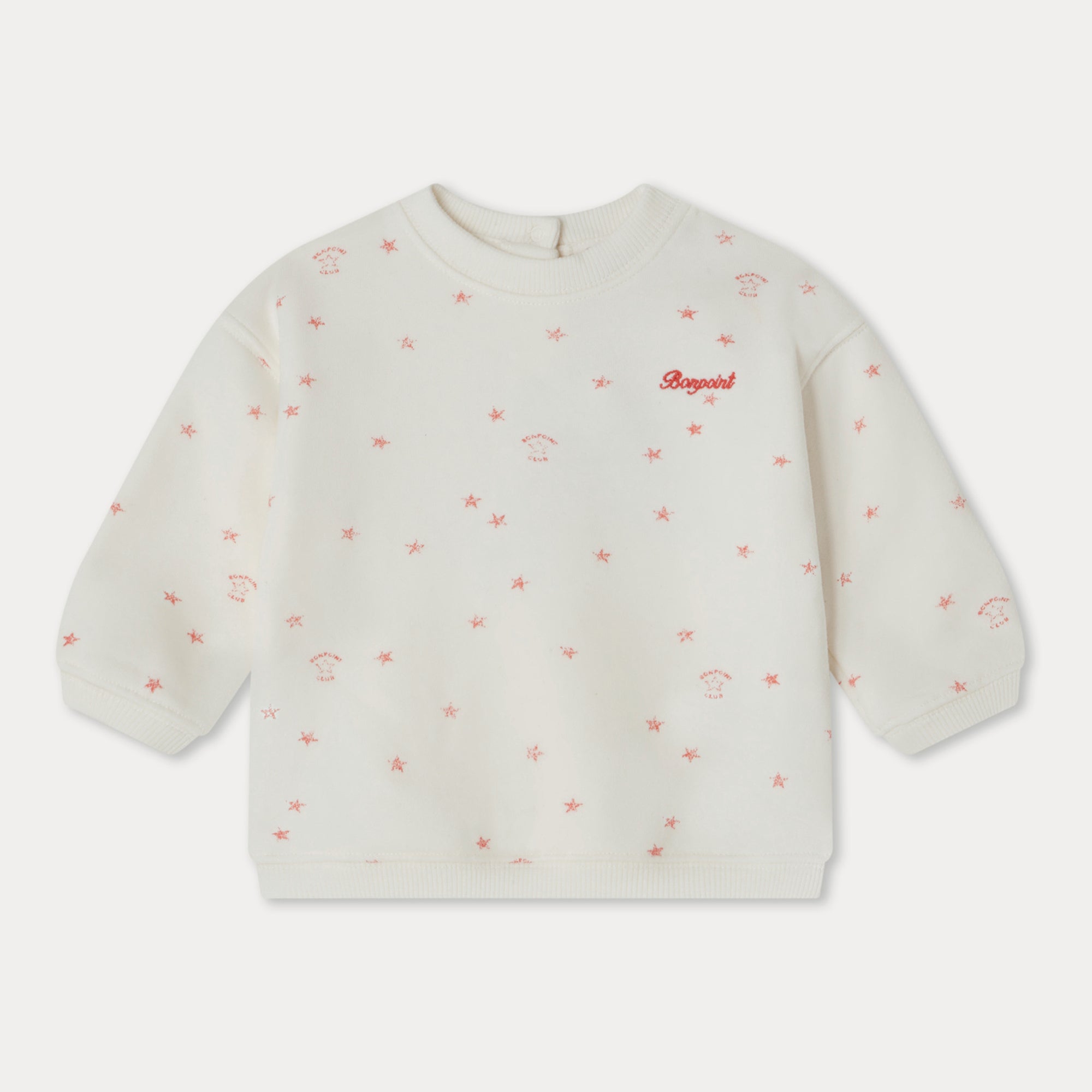 Baby Boys & Girls White Cotton Sweatshirt