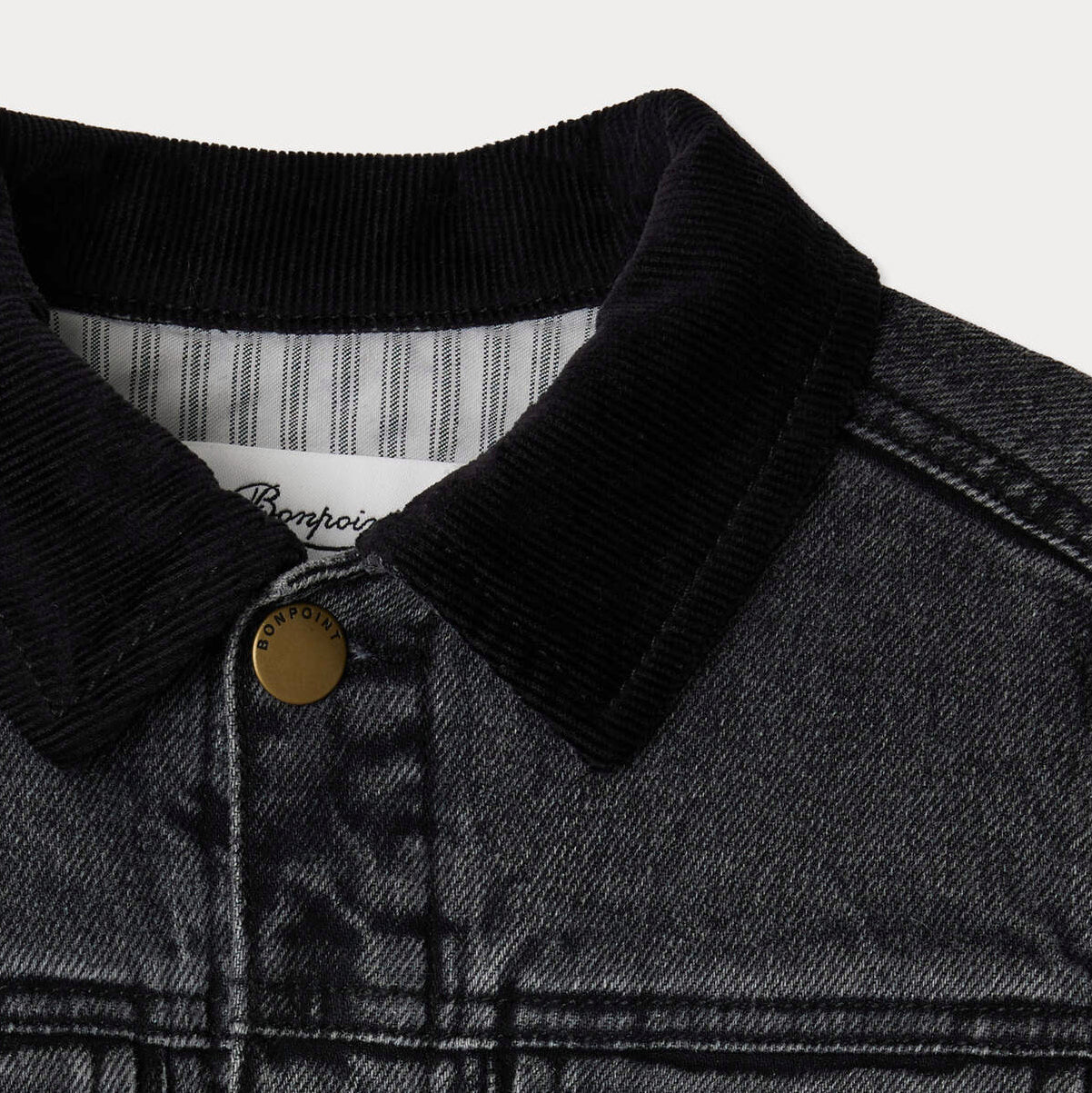 Boys Black Denim Coat