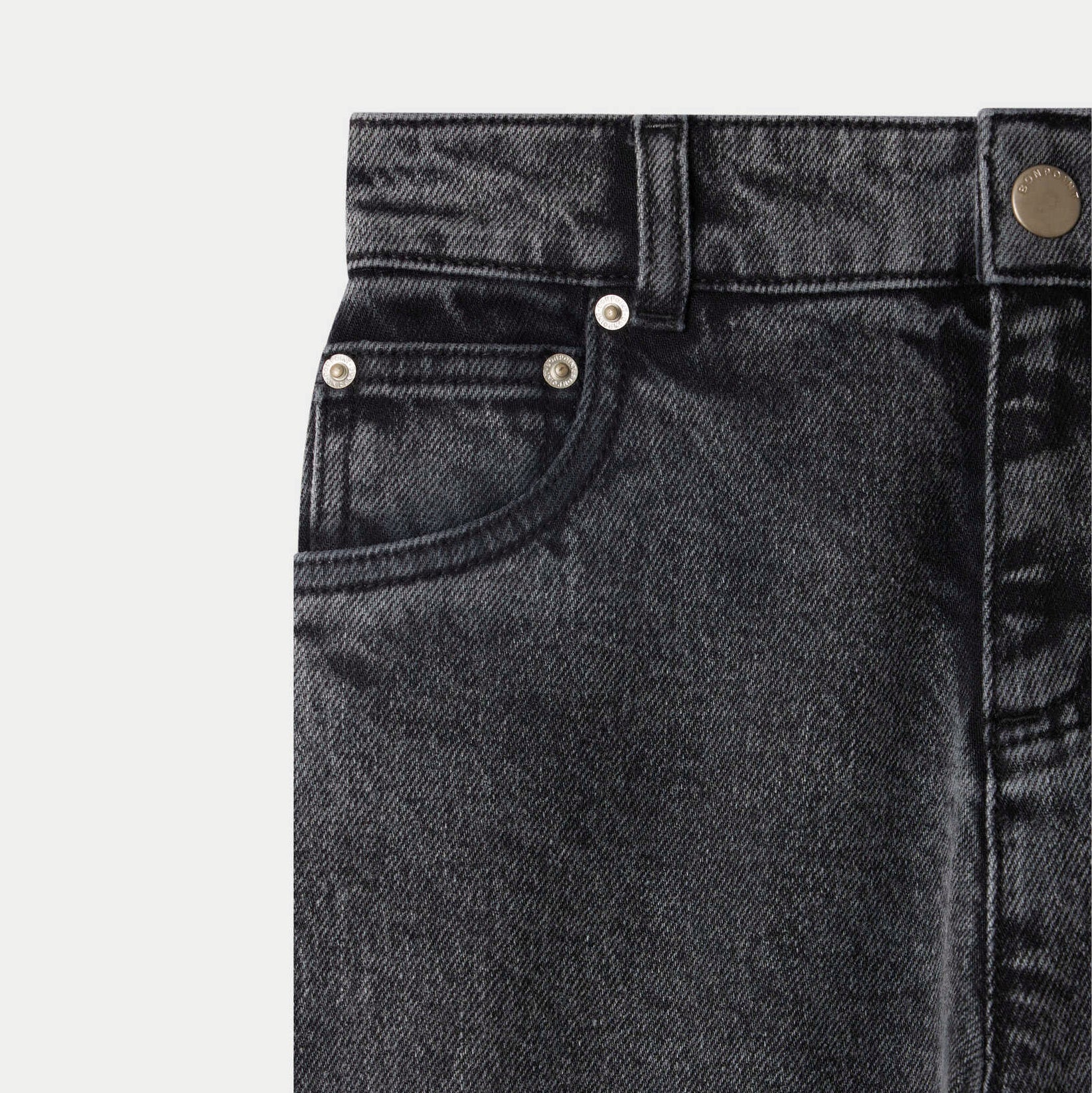 Boys & Girls Black Denim Trousers