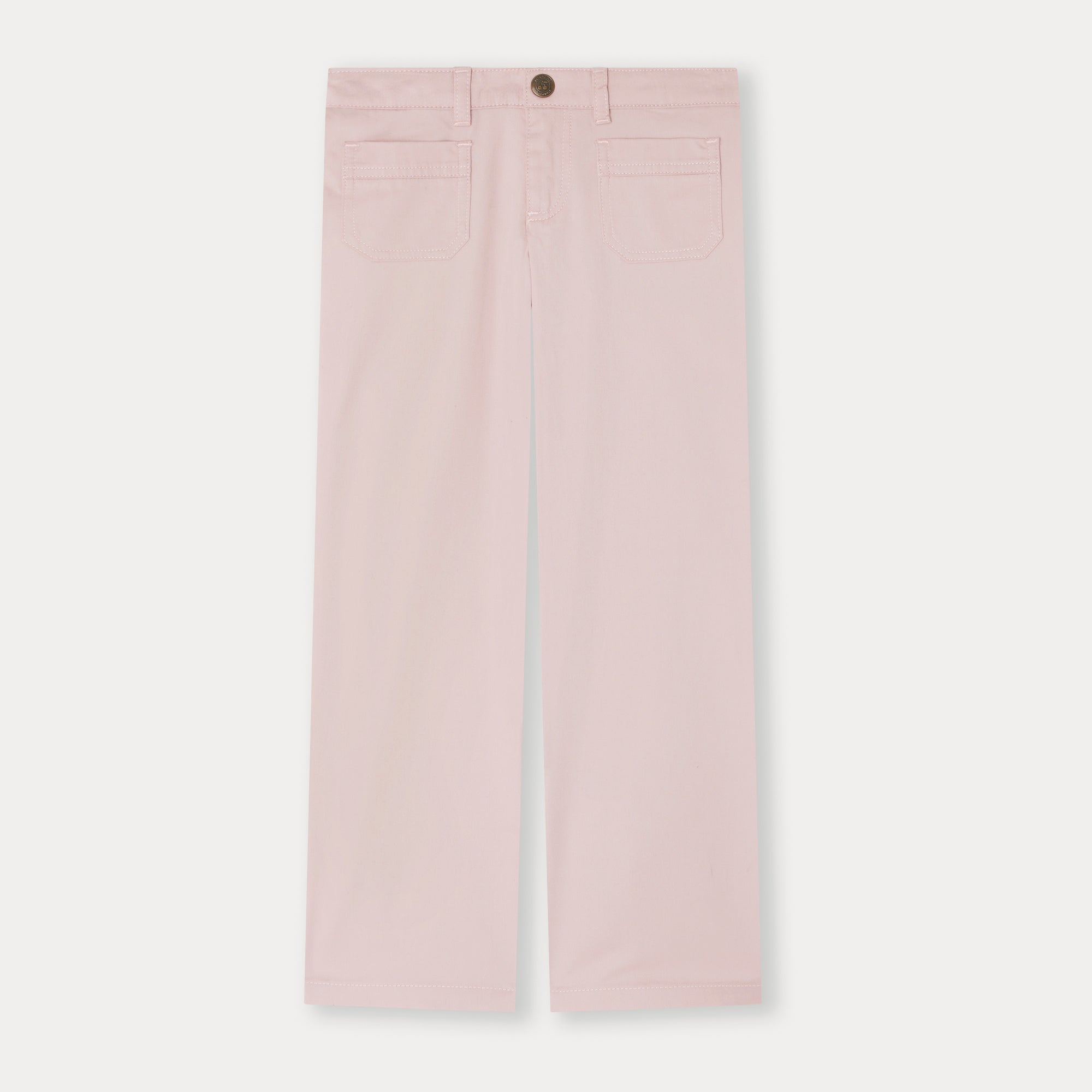 Girls Pink Cotton Trousers