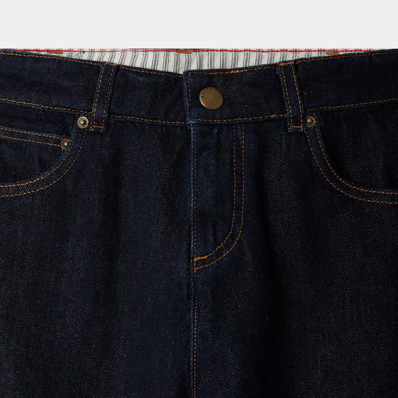 Boys Dark Blue Denim Trousers