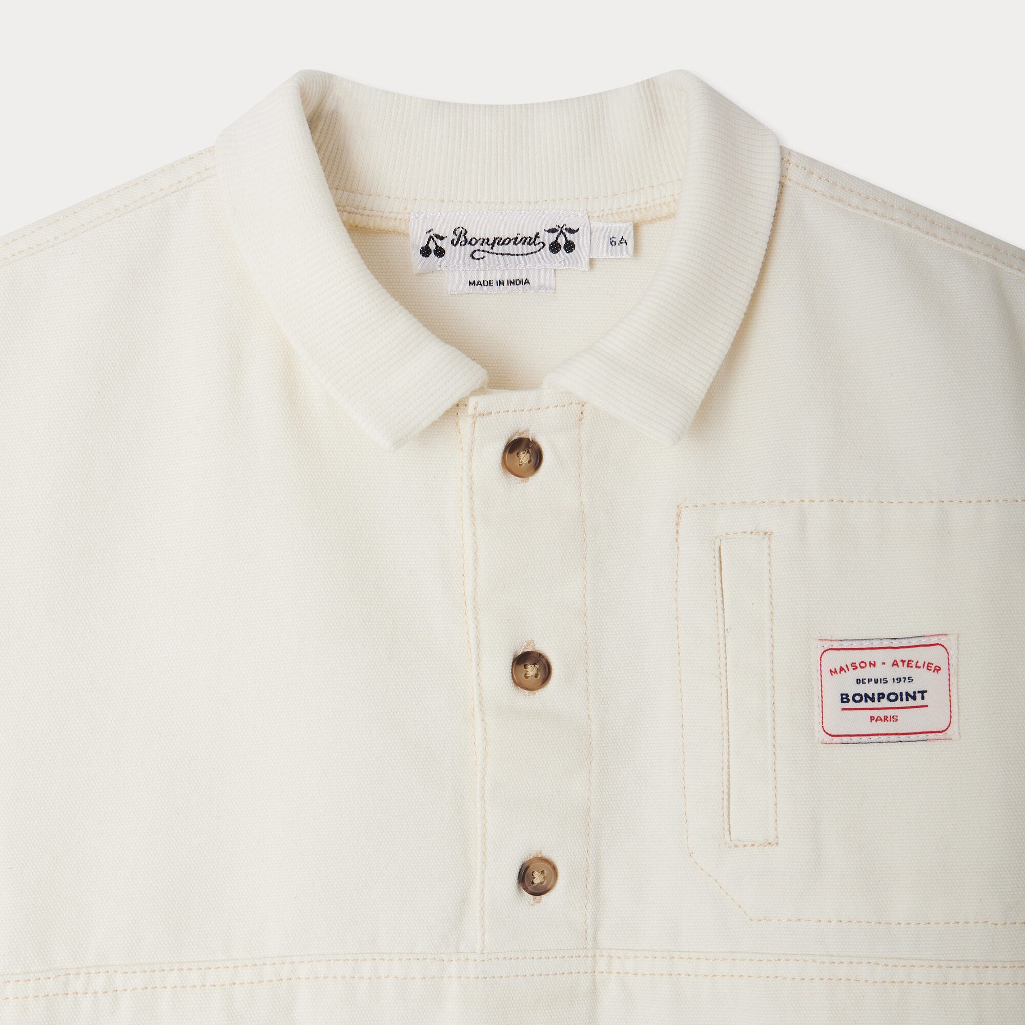 Boys White Cotton Sweatshirt
