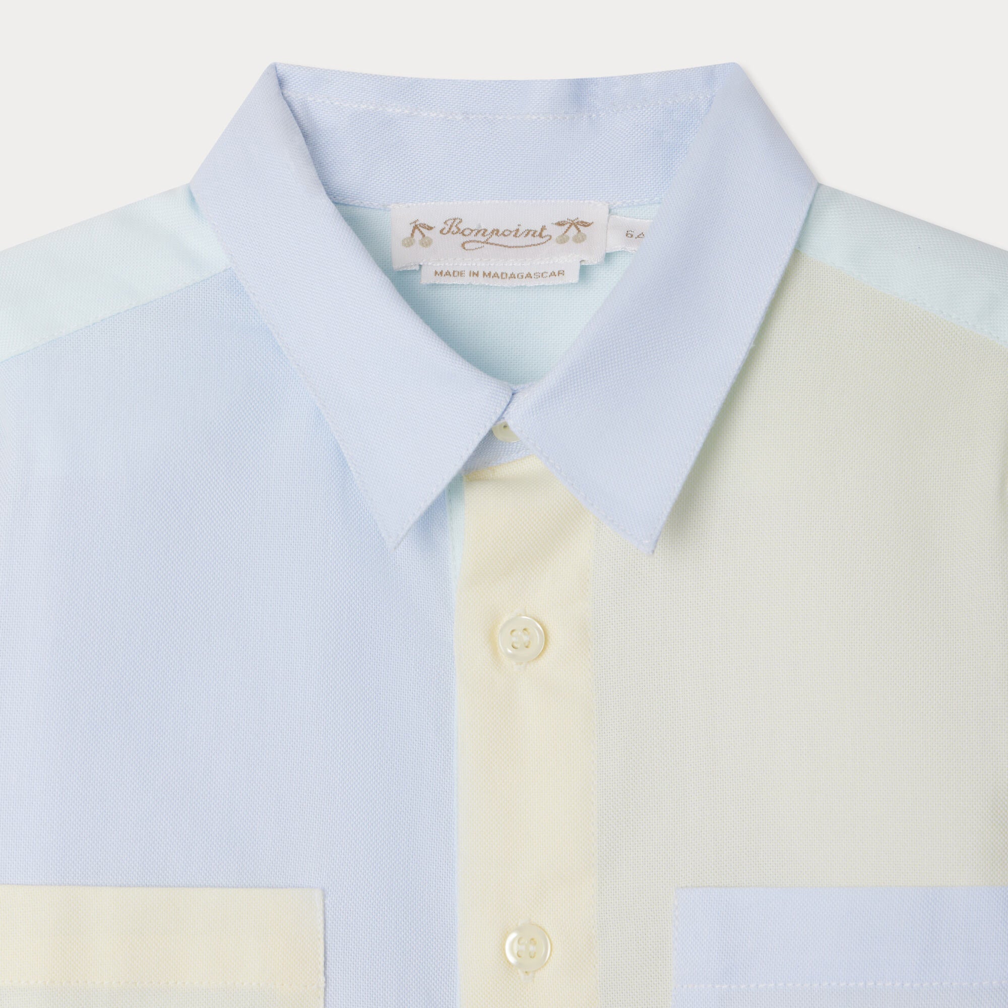 Boys Blue & Yellow Cotton Shirt