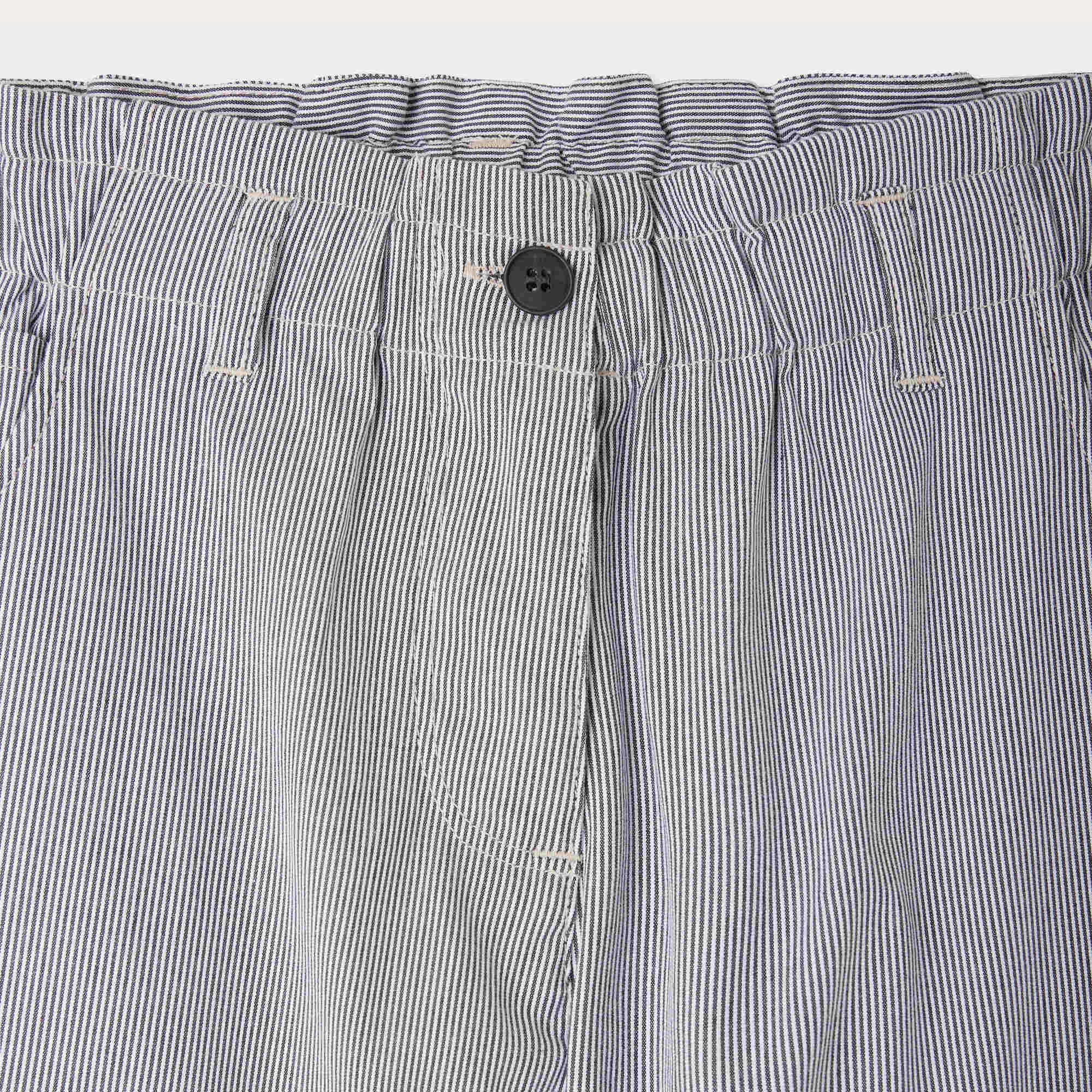 Girls Black Stripes Cotton Trousers