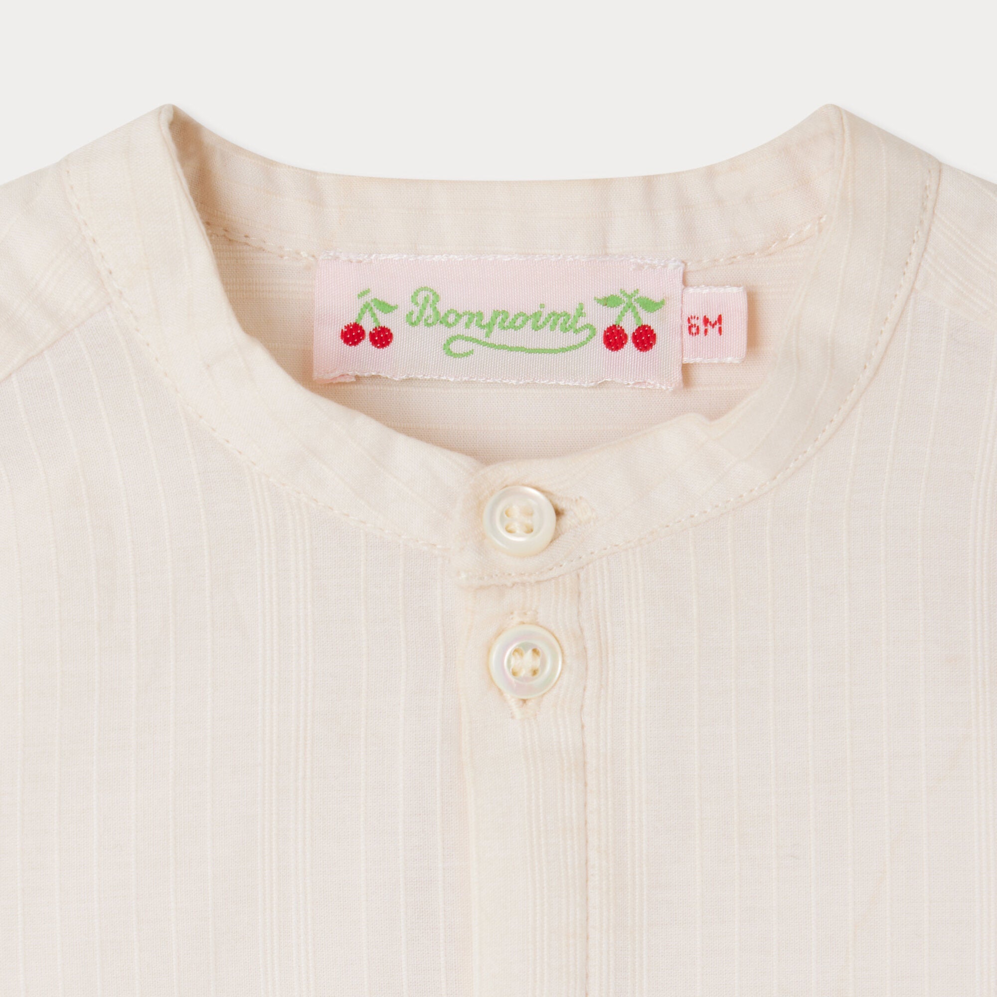 Baby Boys White Cotton Shirt