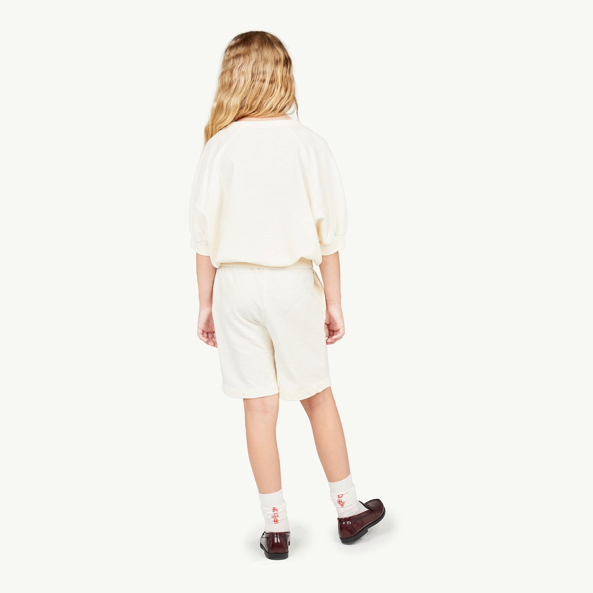 Boys & Girls White Cotton Shorts