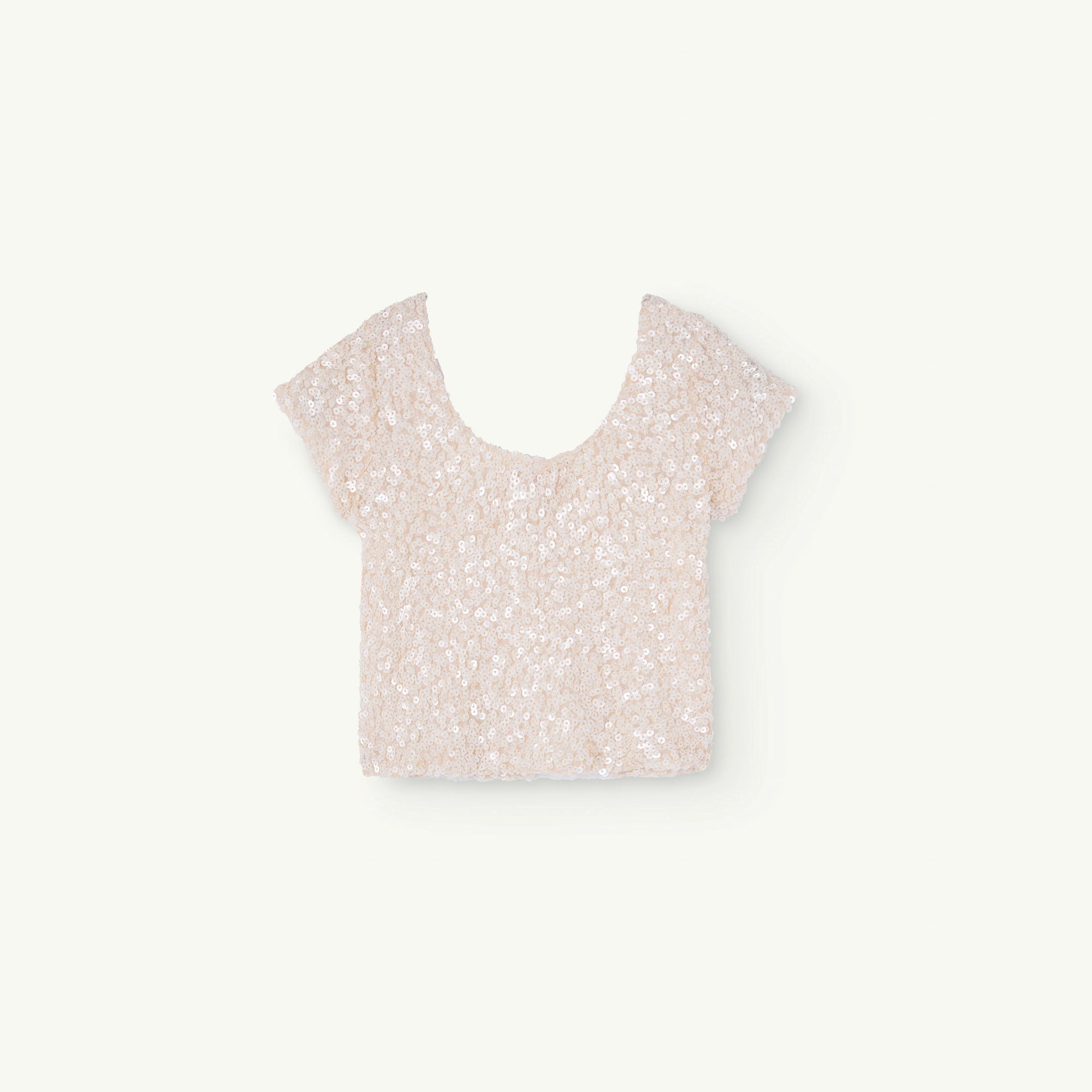 Girls White Sequin T-Shirt