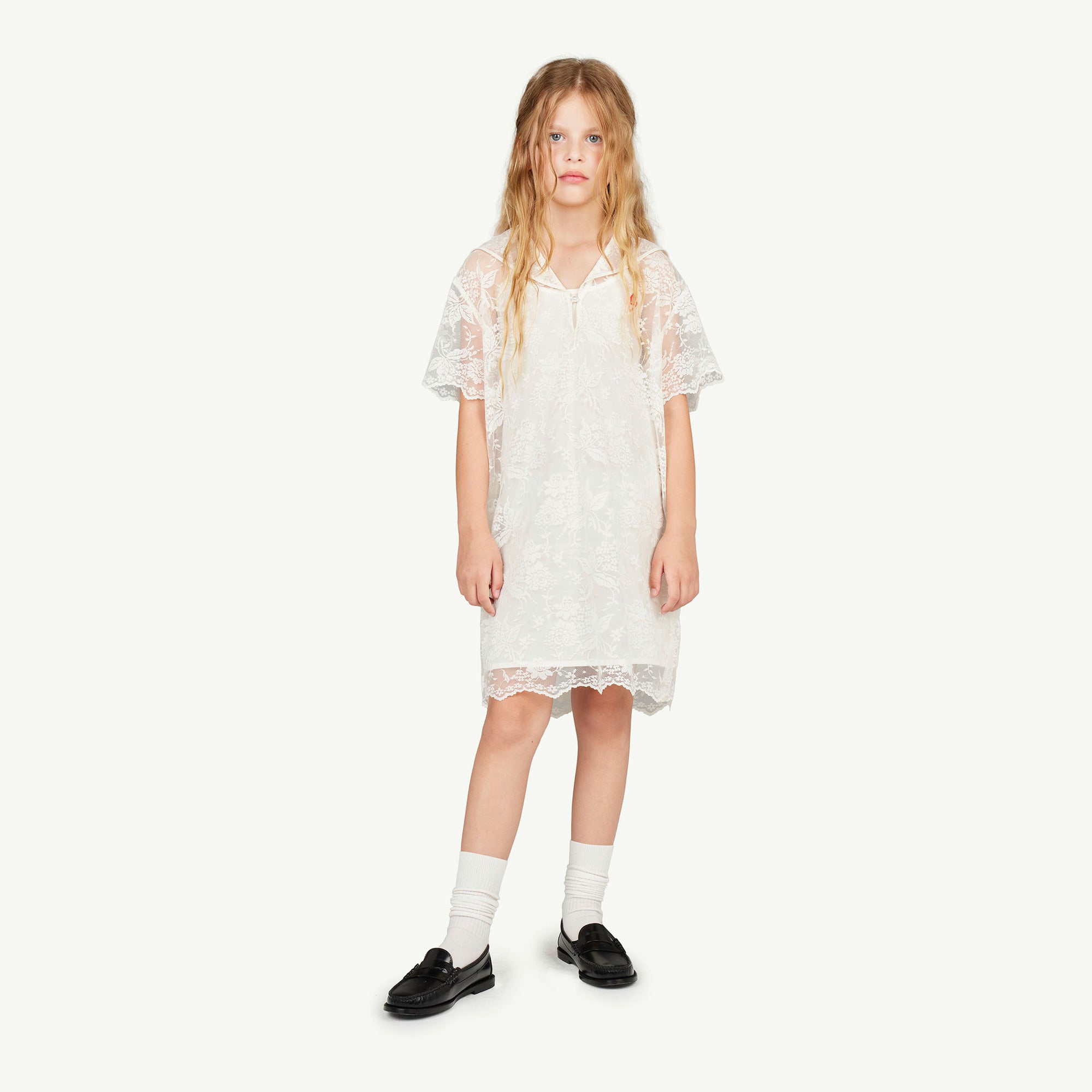 Girls White Lace Dress