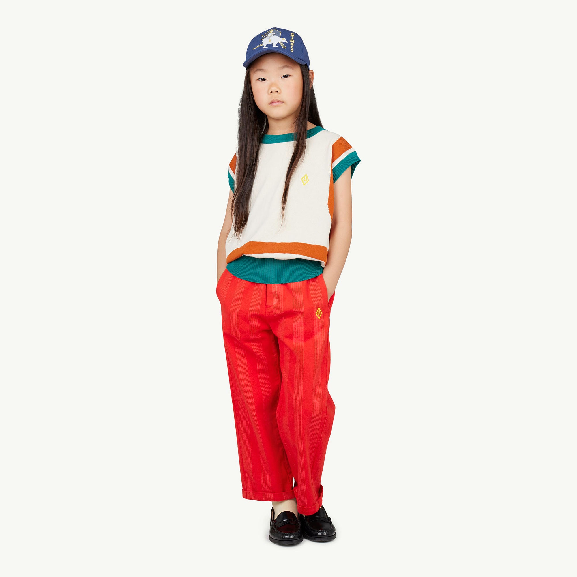 Boys & Girls White Logo Cotton Vest