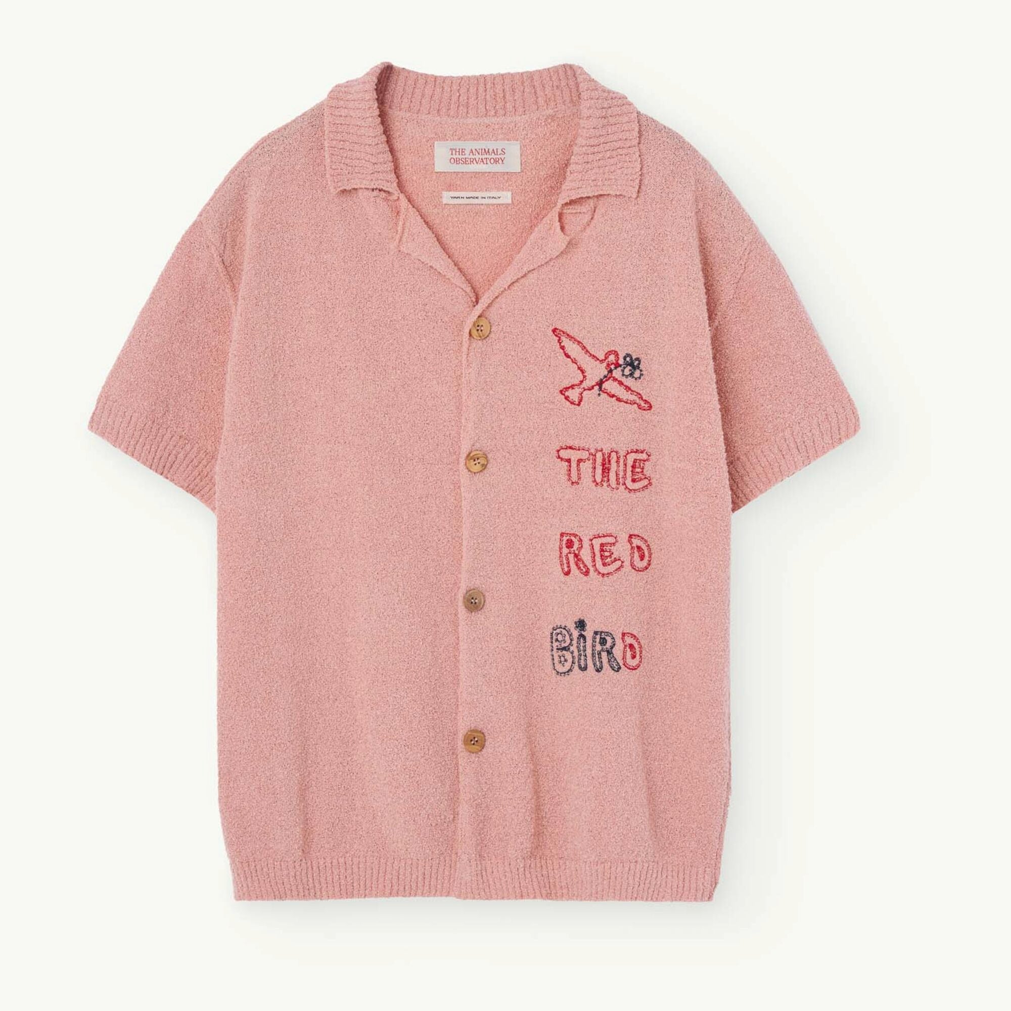 Girls Pink Bird Cotton Sweater