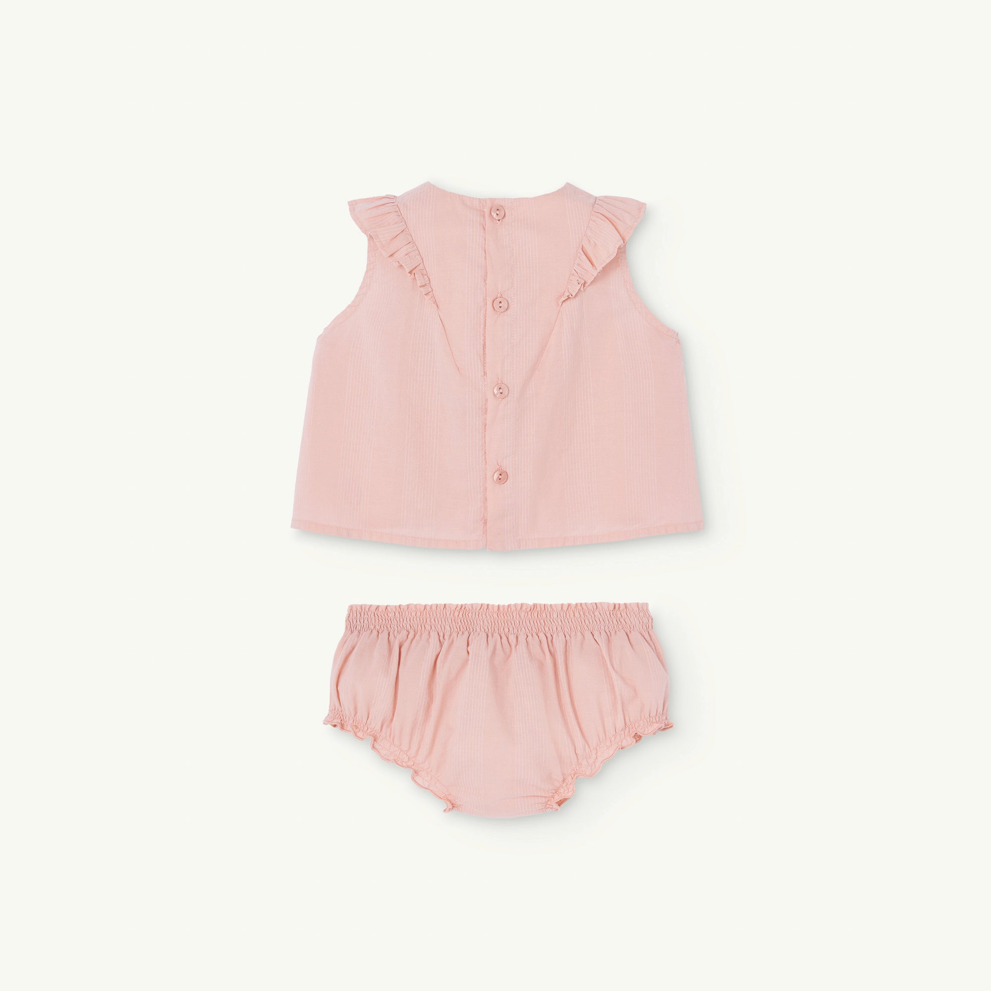 Baby Girls Pink Cotton Dress Set