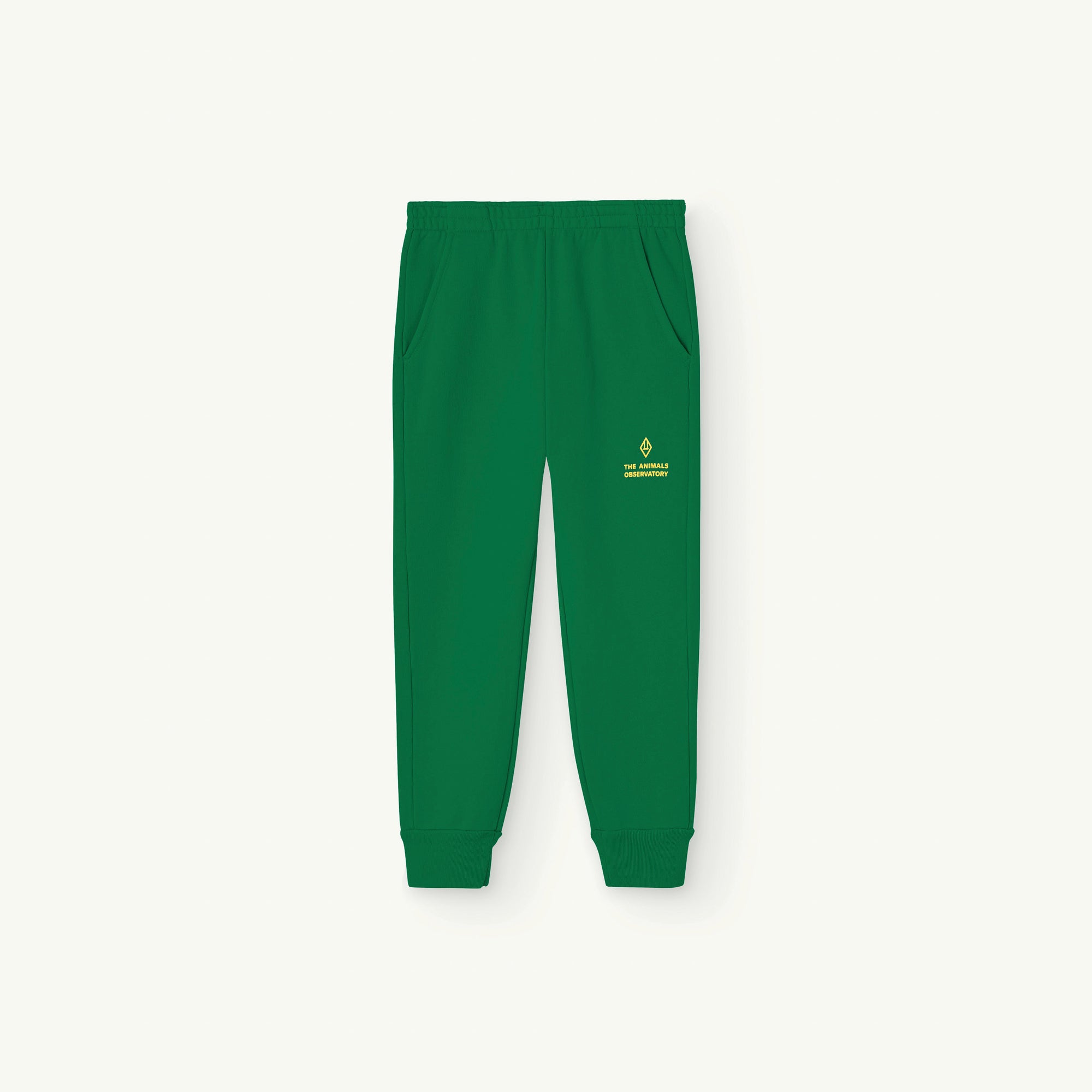 Boys & Girls Green Logo Cotton Trousers