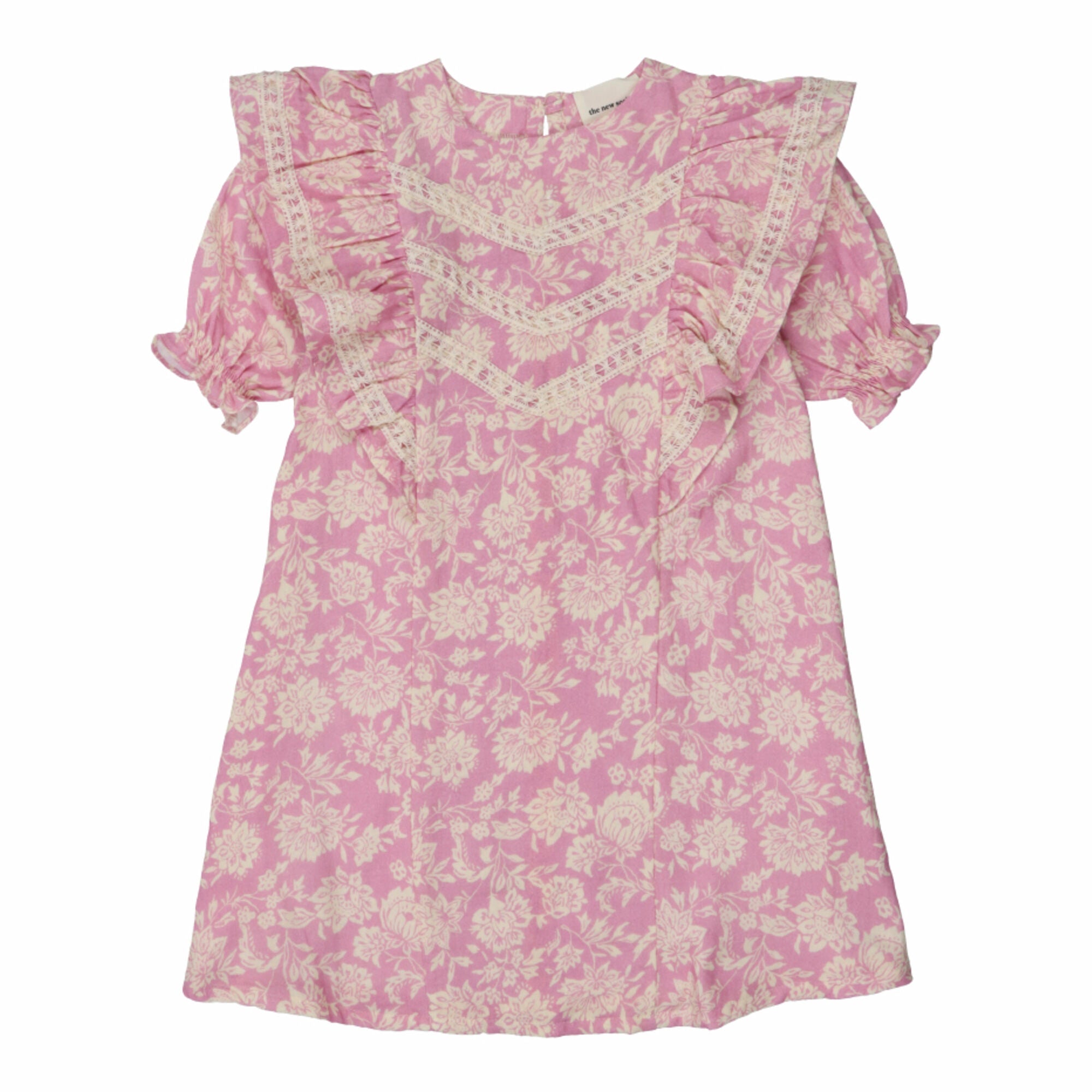 Girls Pink Floral Cotton Dress