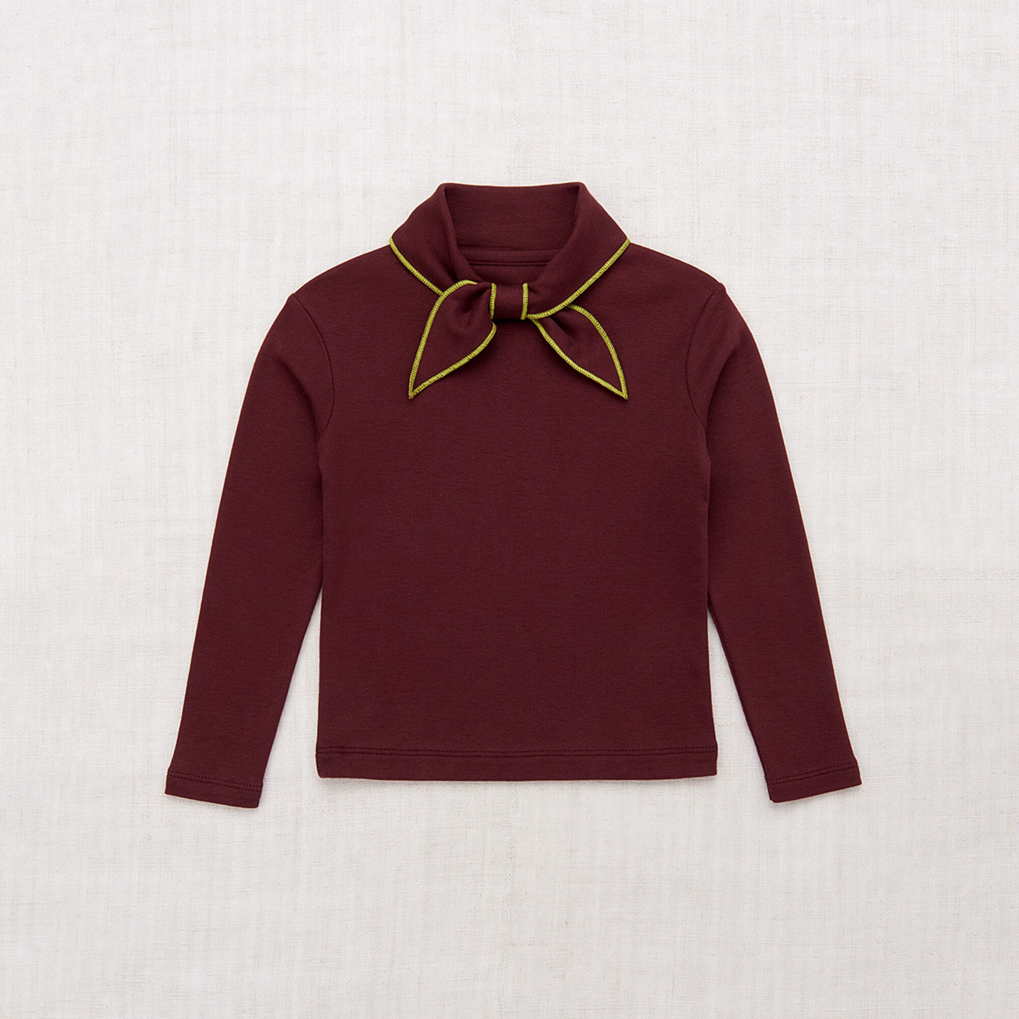 Boys & Girls Wine Red Bow Cotton T-Shirt