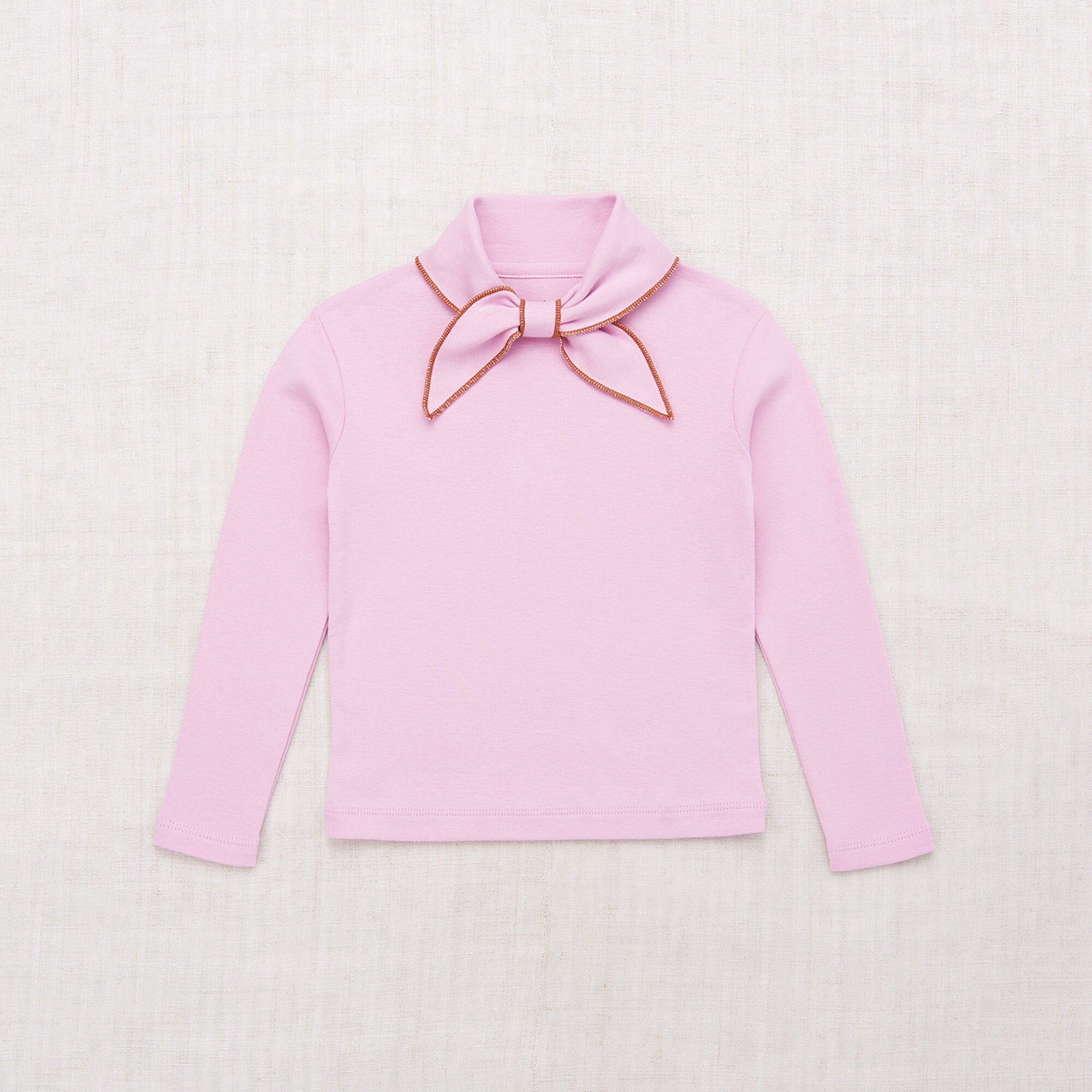 Boys & Girls Pink Lilac Bow Cotton T-Shirt