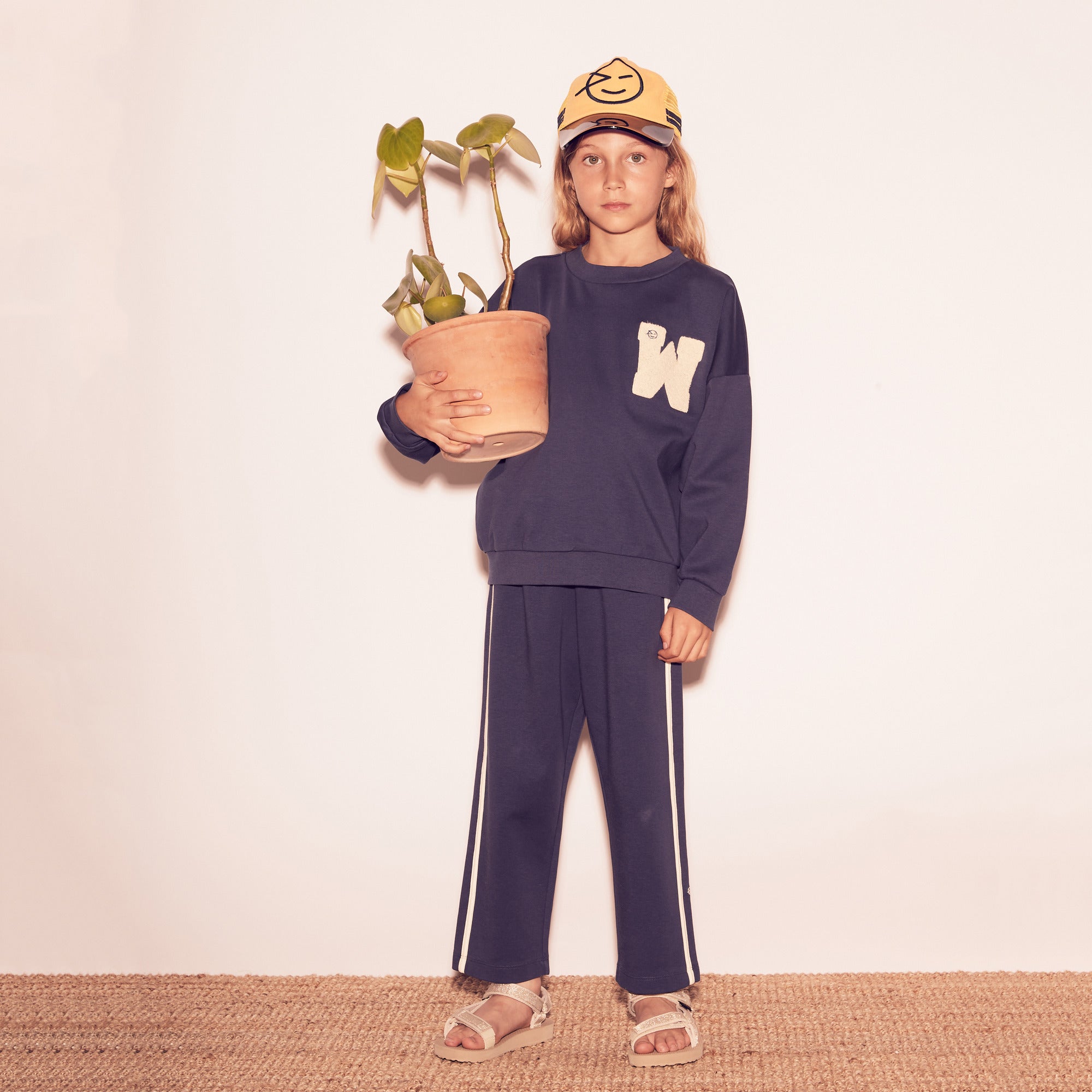 Boys & Girls Navy Cotton Trousers