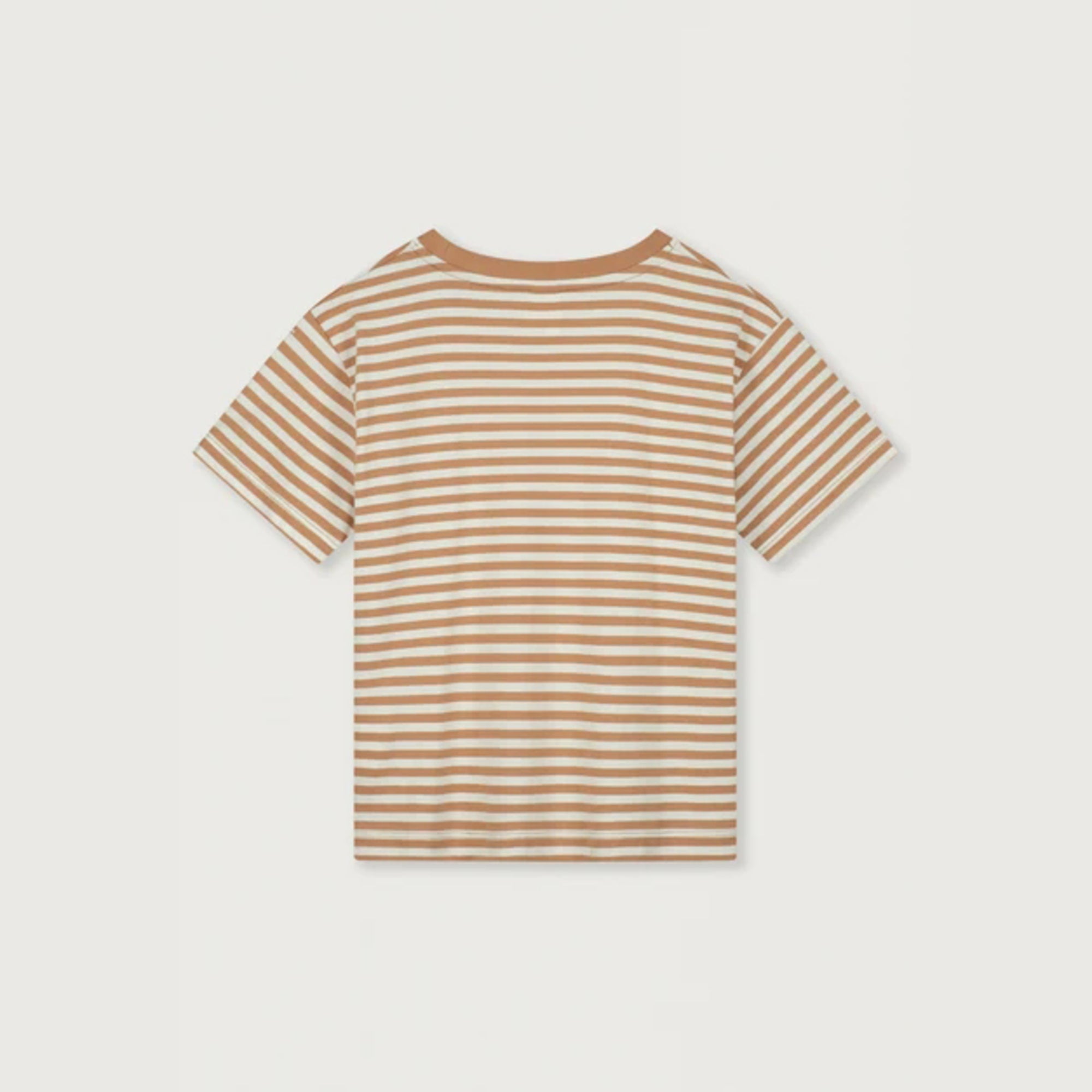 Boys & Girls Camel Stripes Cotton T-Shirt