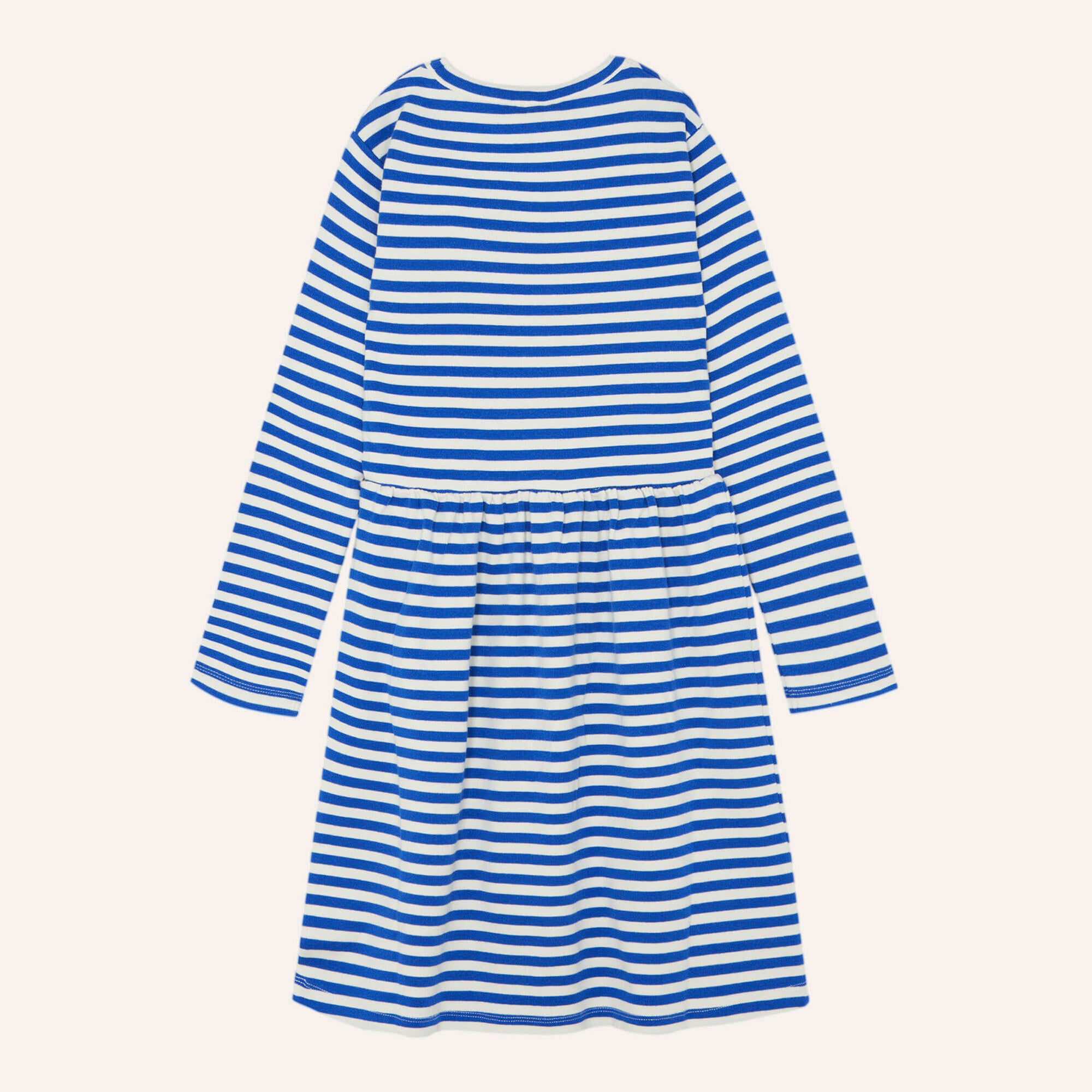 Girls Blue Stripes Cotton Dress