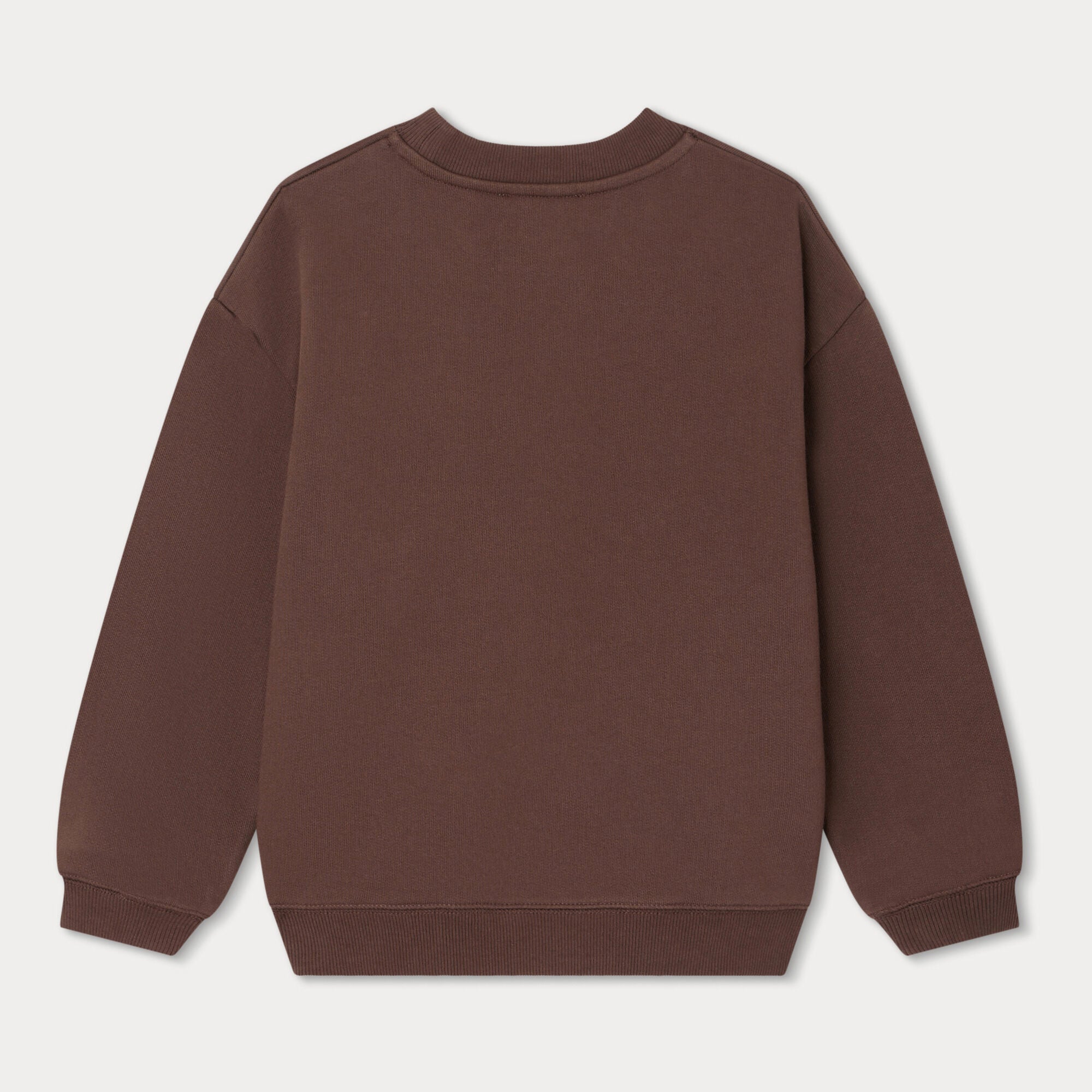 Boys Brown Logo Cotton Sweatshirt