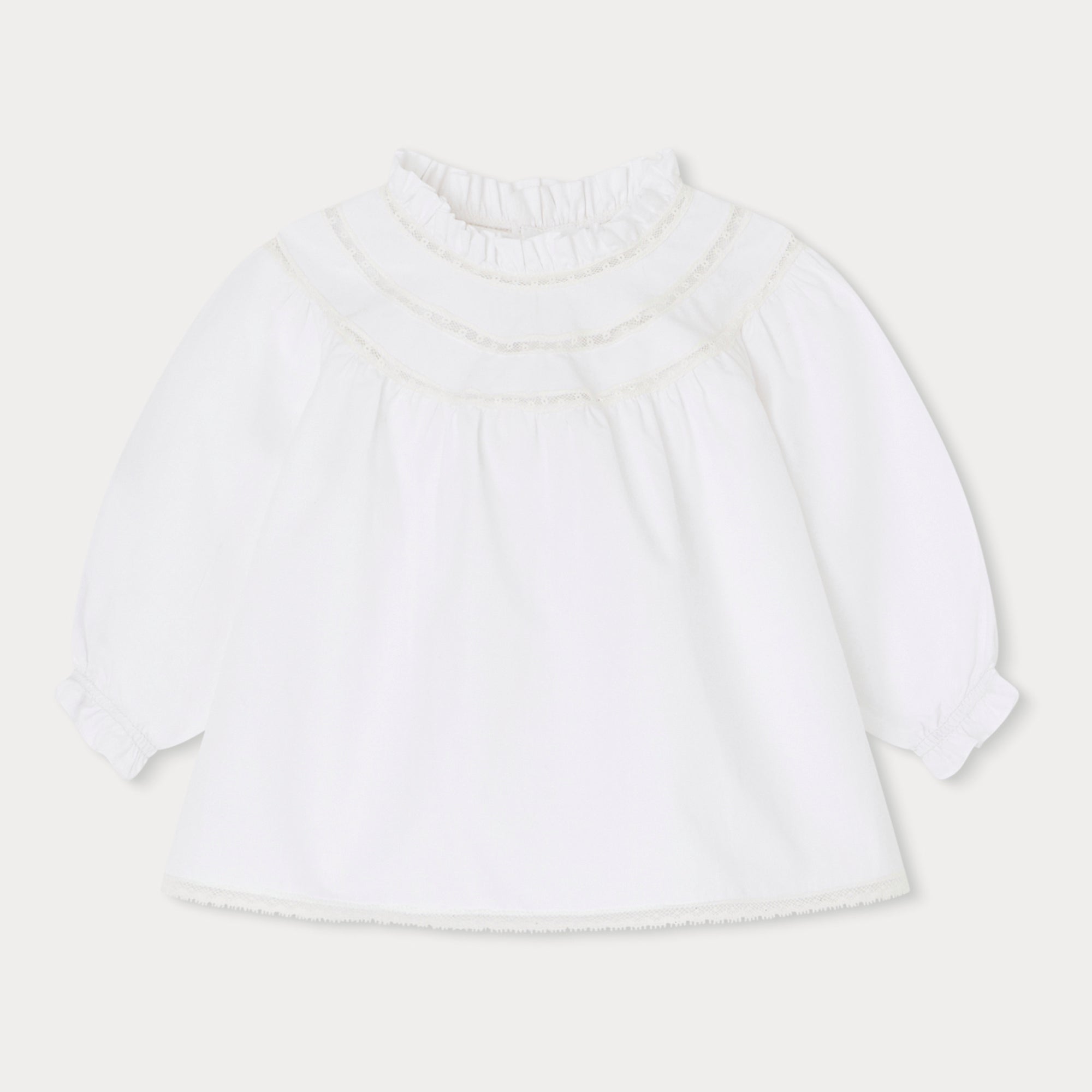 Baby Girls White Cotton Top