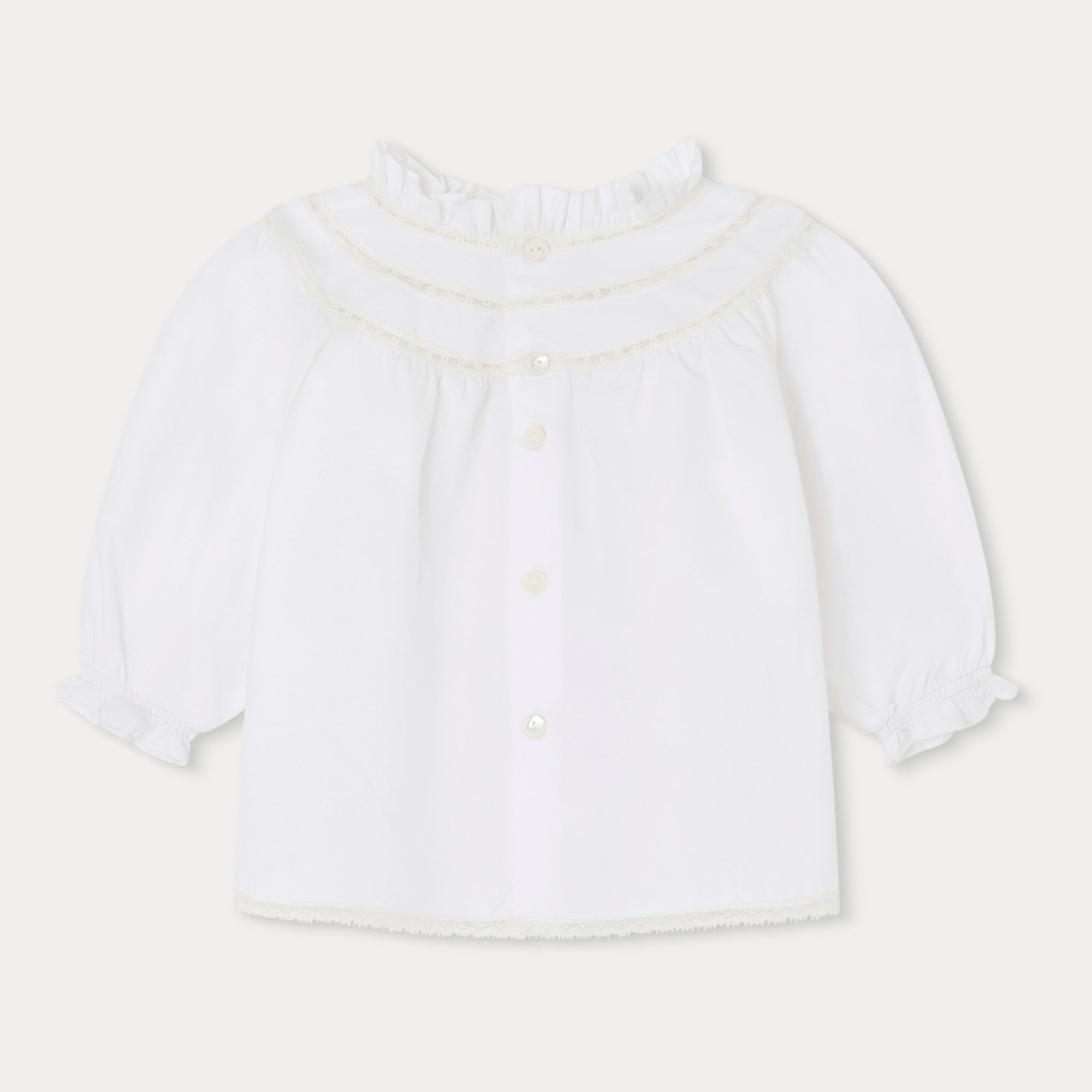 Baby Girls White Cotton Top