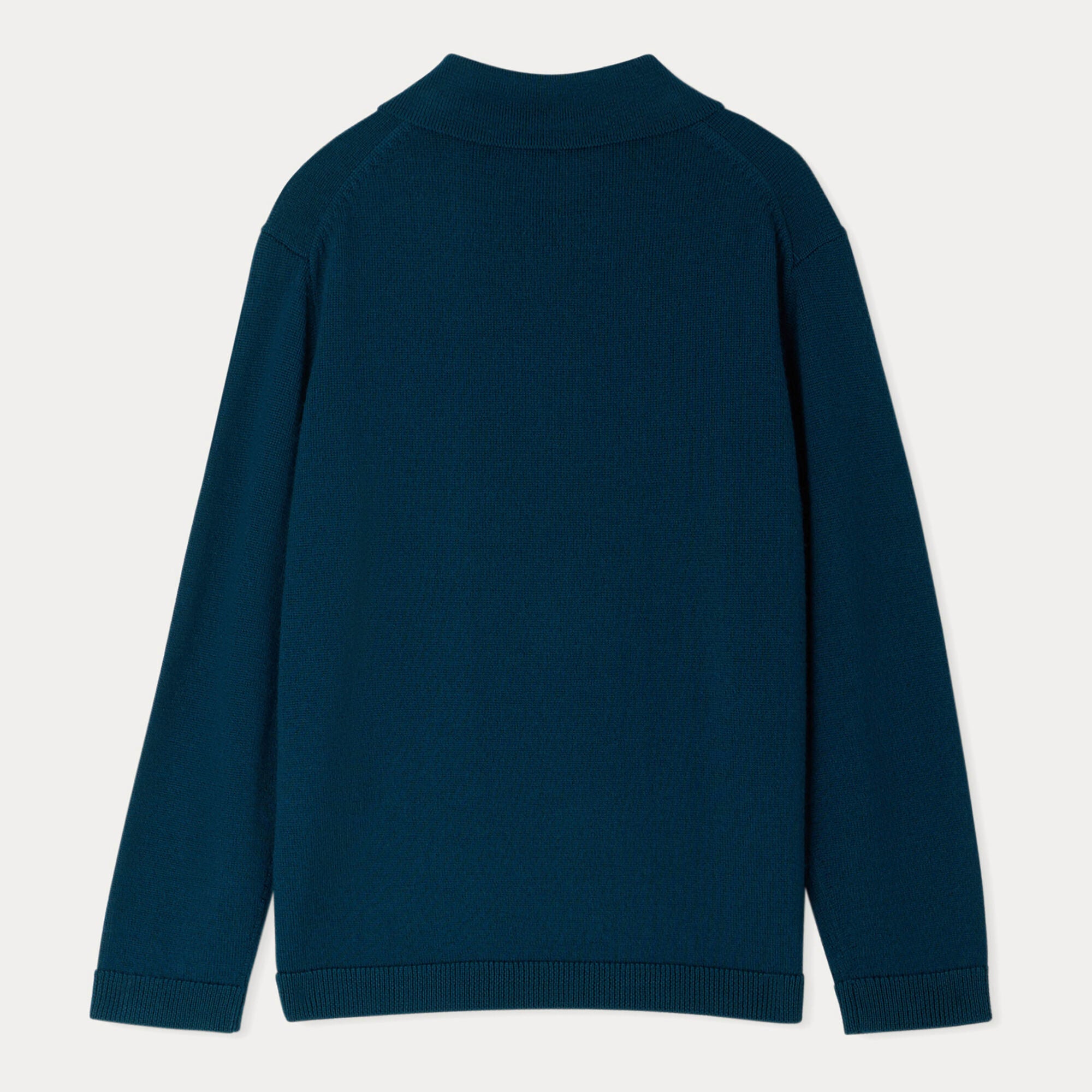 Boys Peacock Blue Wool Sweater