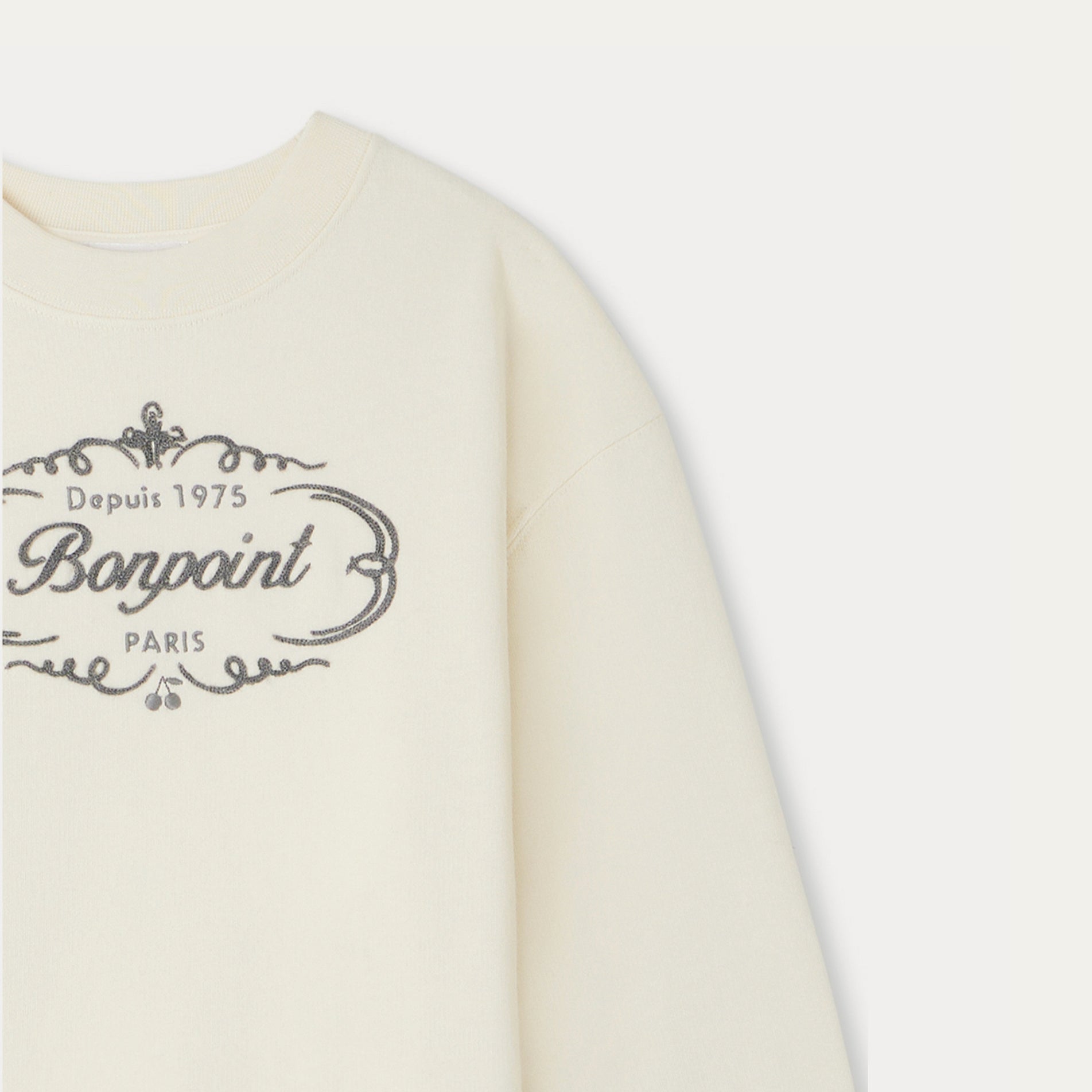 Boys Ivory Logo Cotton Sweatshirt