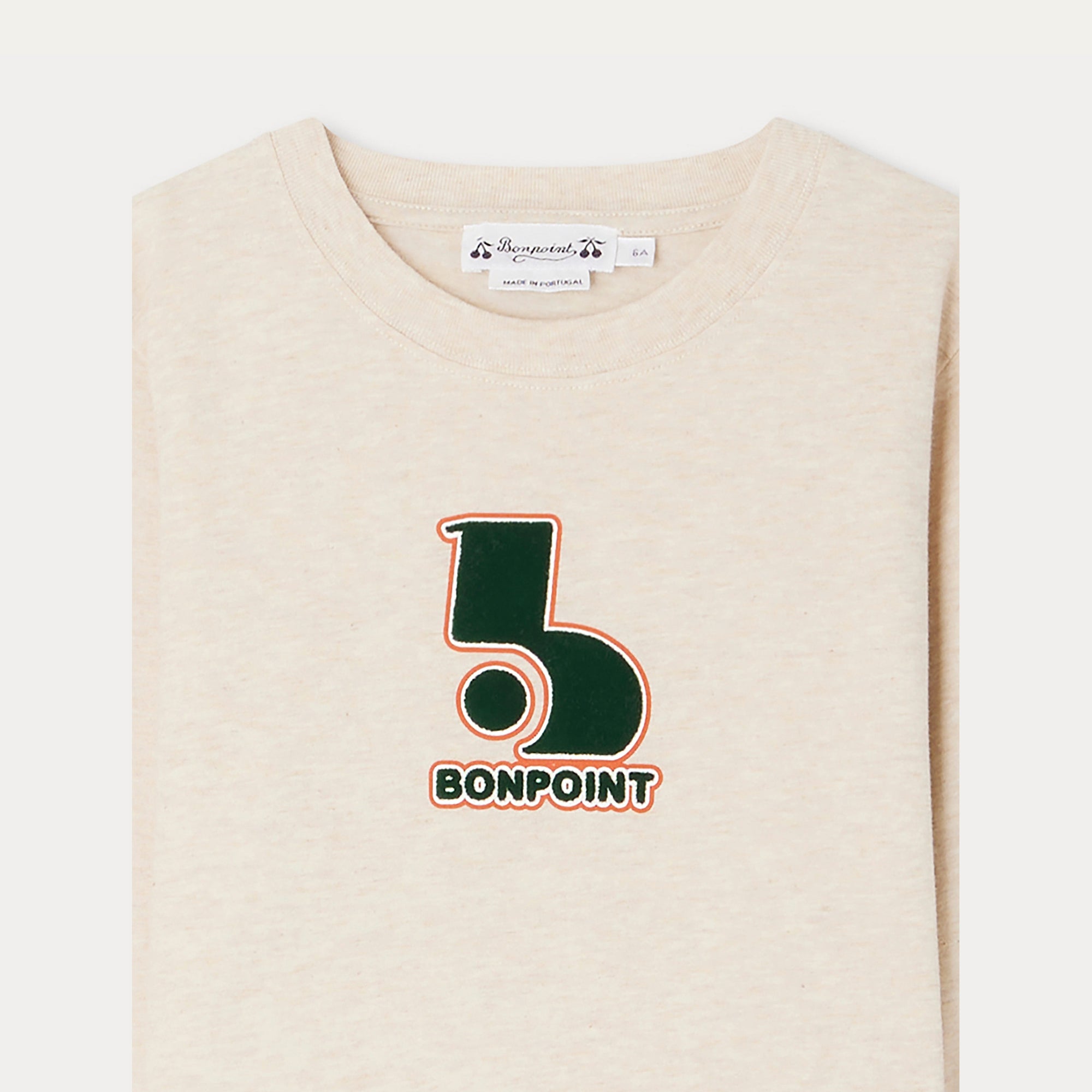 Boys Beige Logo Cotton T-Shirt