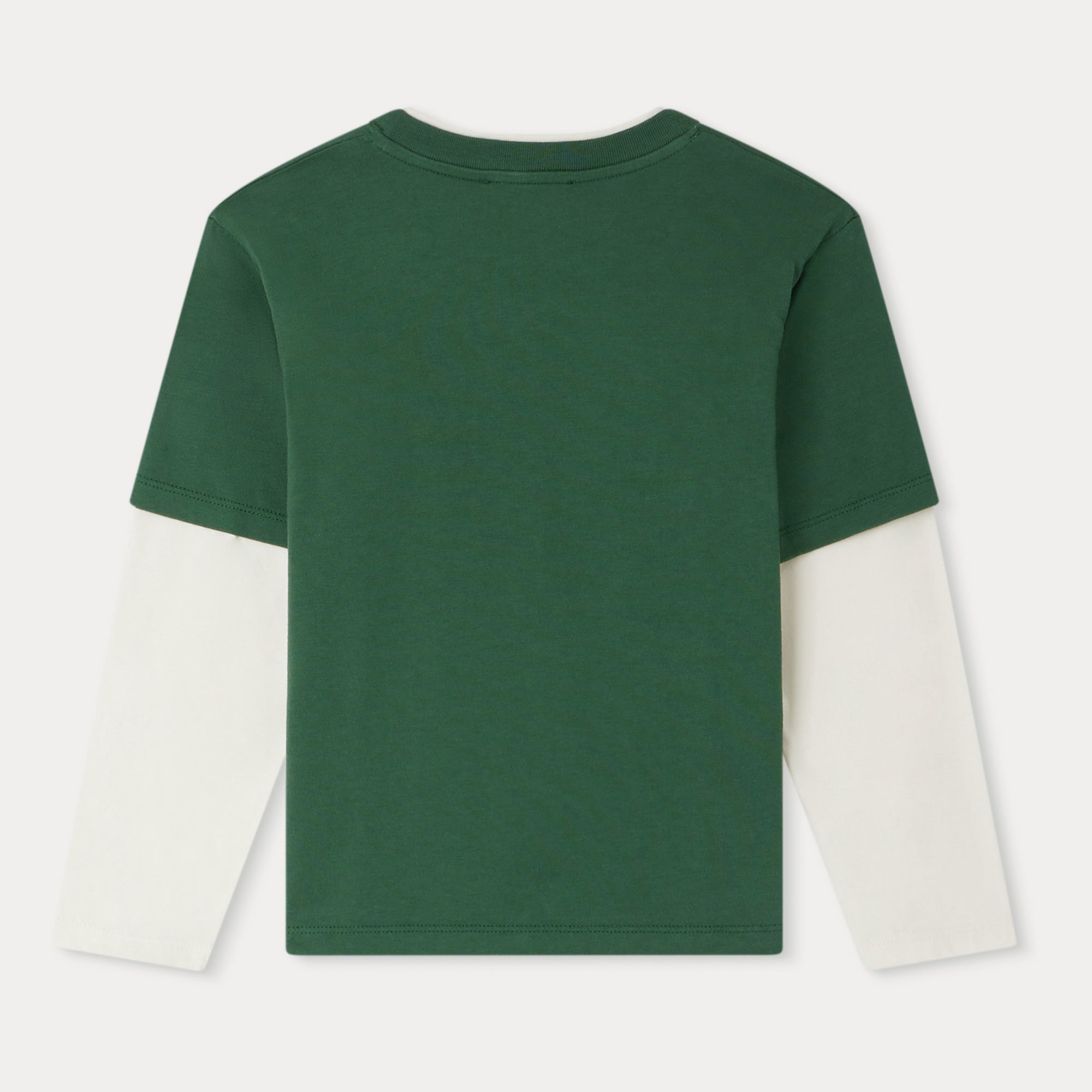 Boys Green Logo Cotton T-Shirt