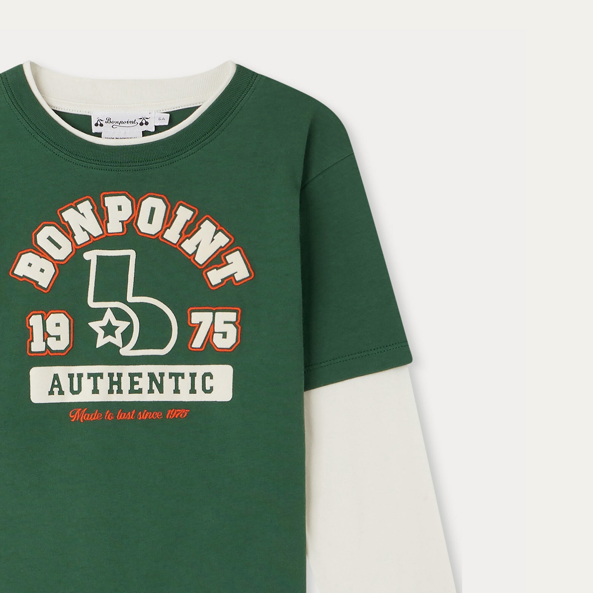 Boys Green Logo Cotton T-Shirt