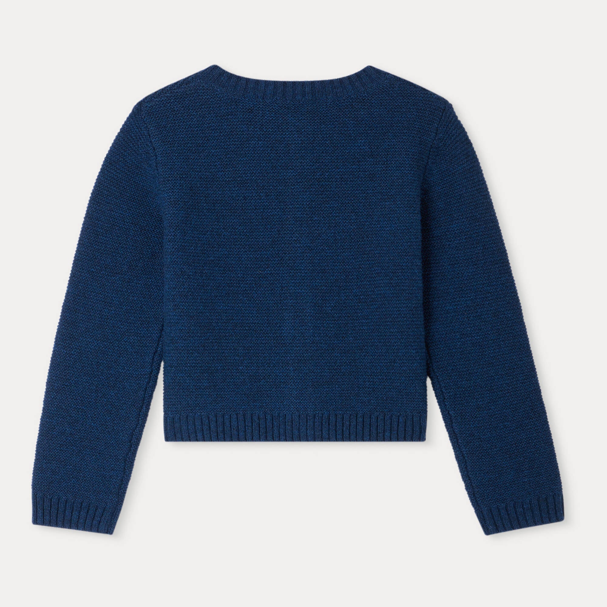 Girls Dark Blue Wool Cardigan