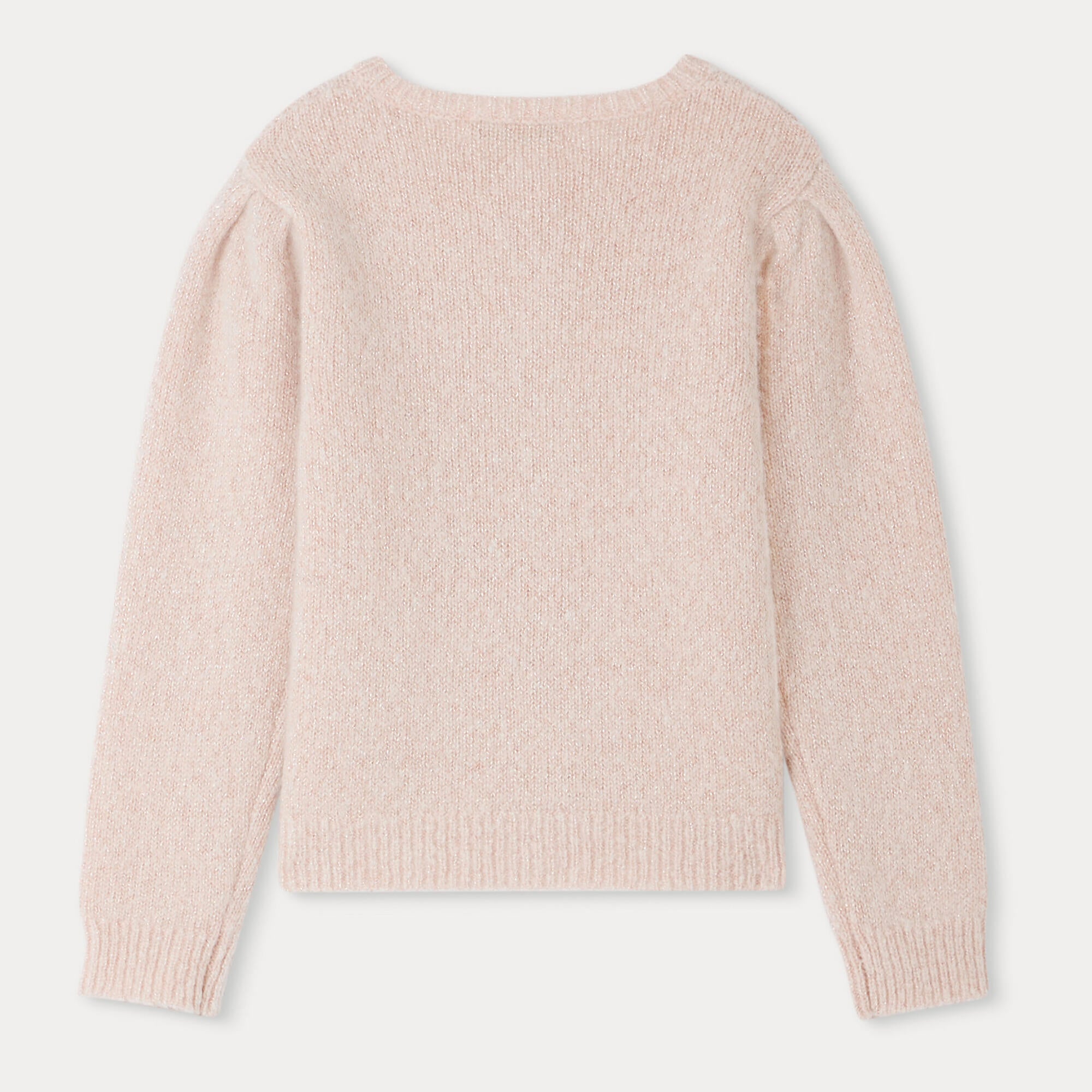 Girls Light Pink Wool Cardigan