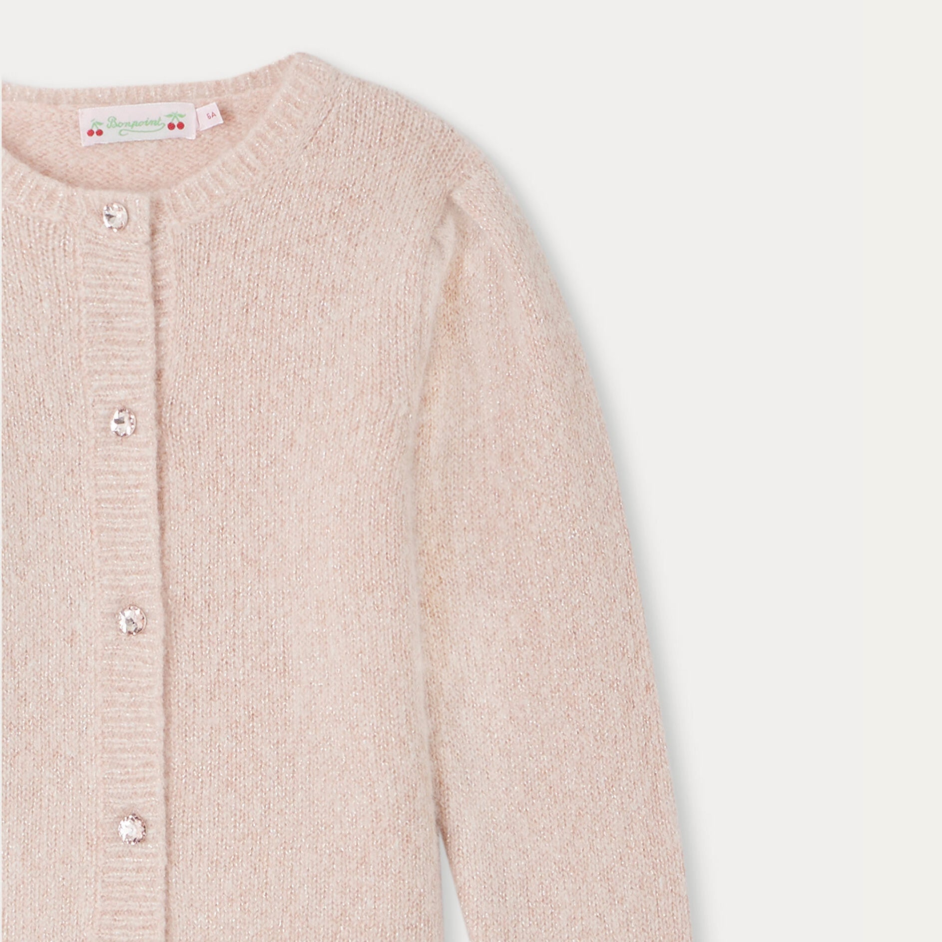 Girls Light Pink Wool Cardigan