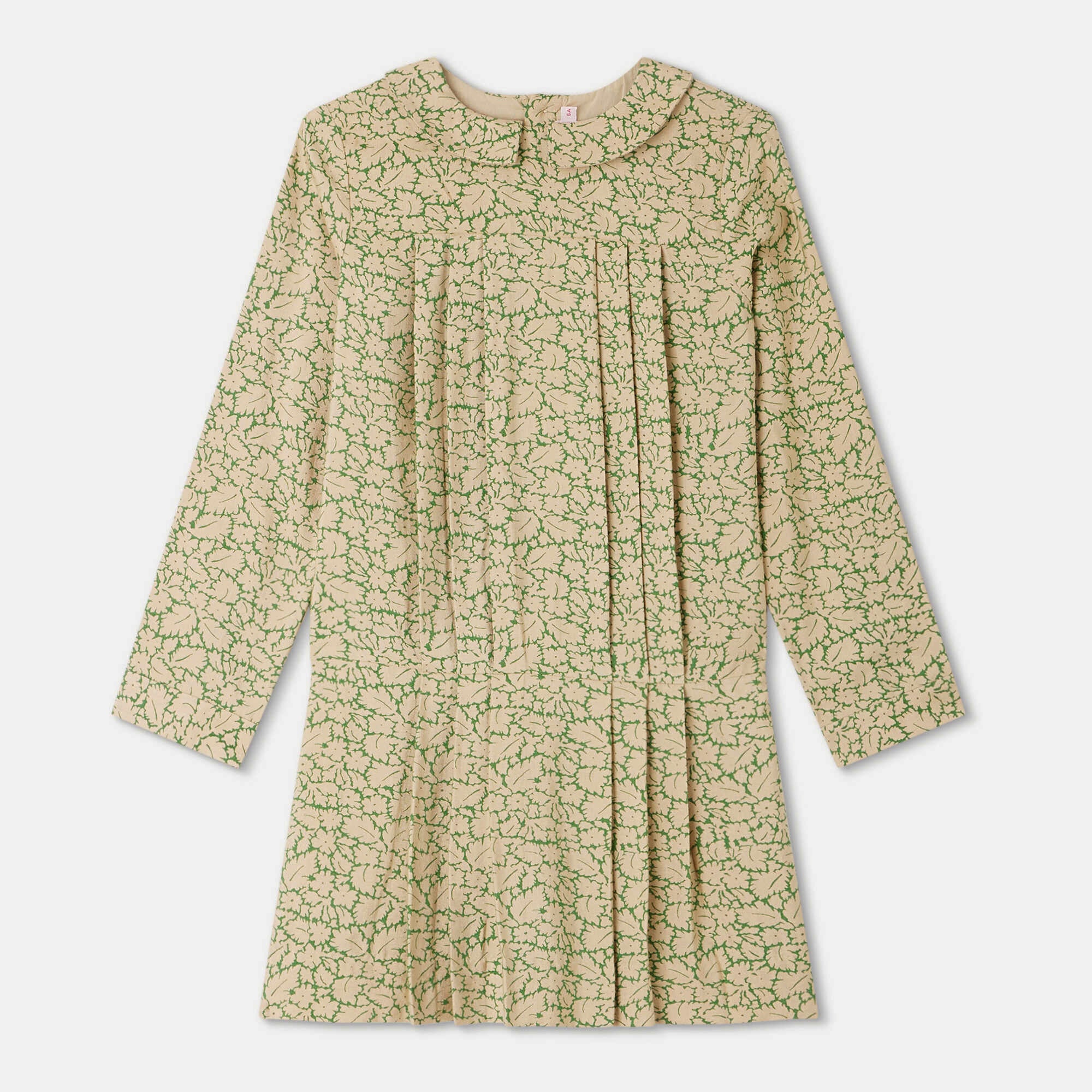 Girls Beige Floral Dress