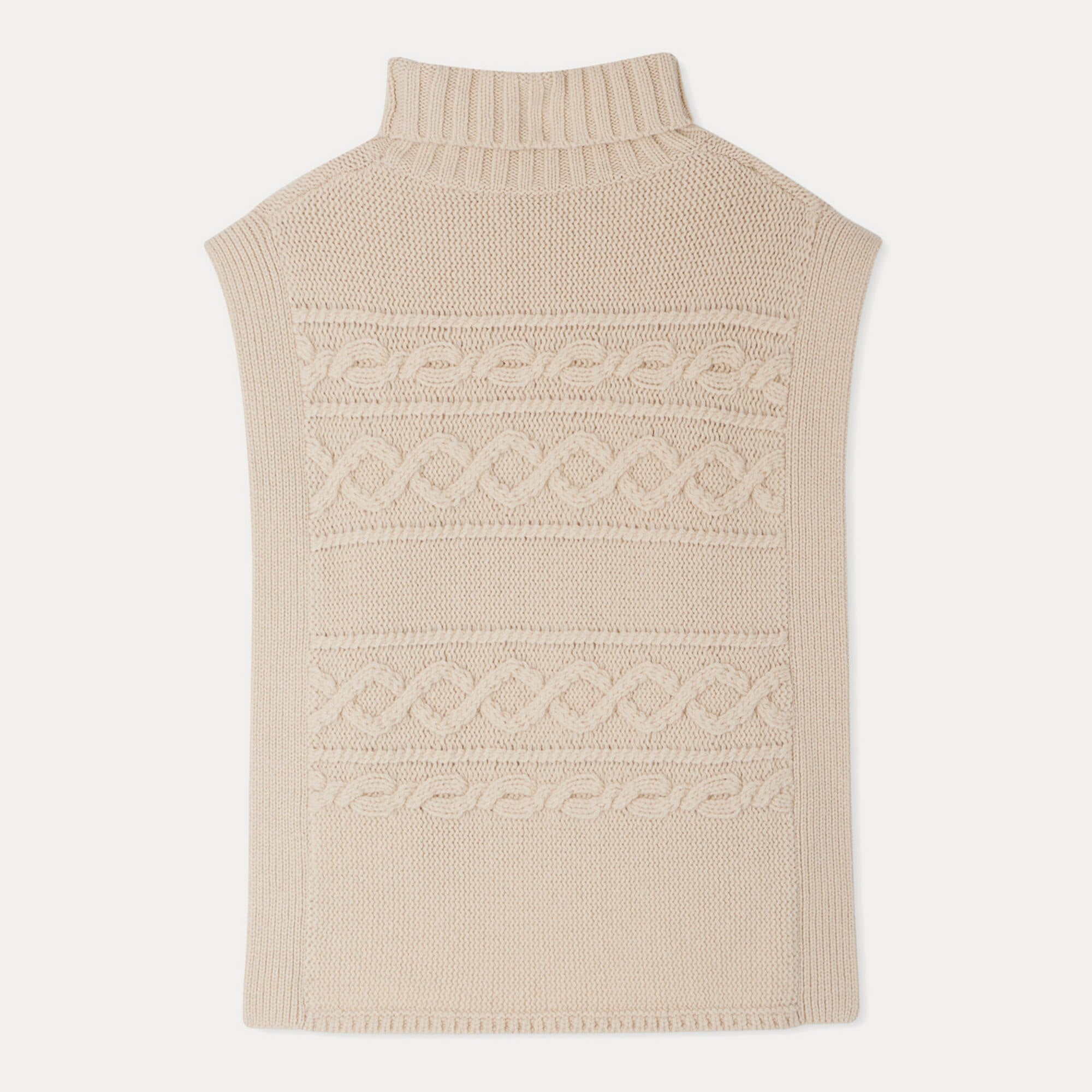 Girls Beige Wool Vest