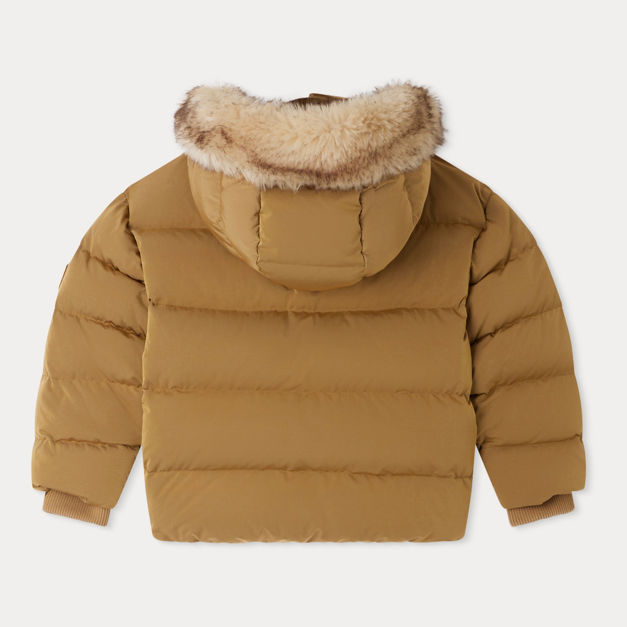 Girls Brown Padded Down Jacket