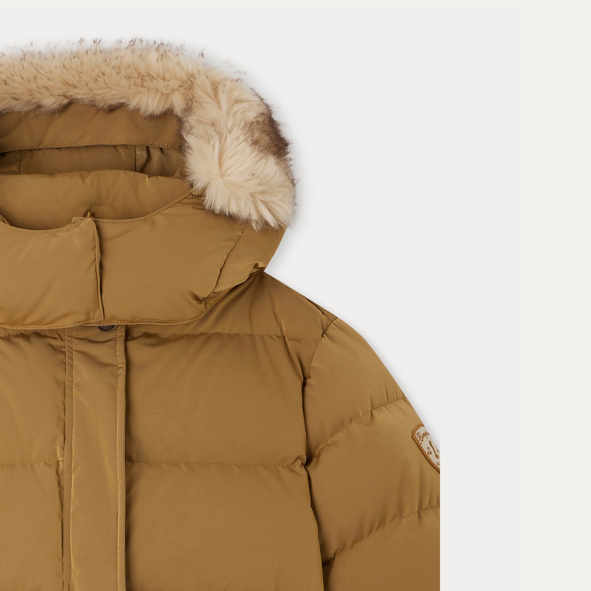 Girls Brown Padded Down Jacket