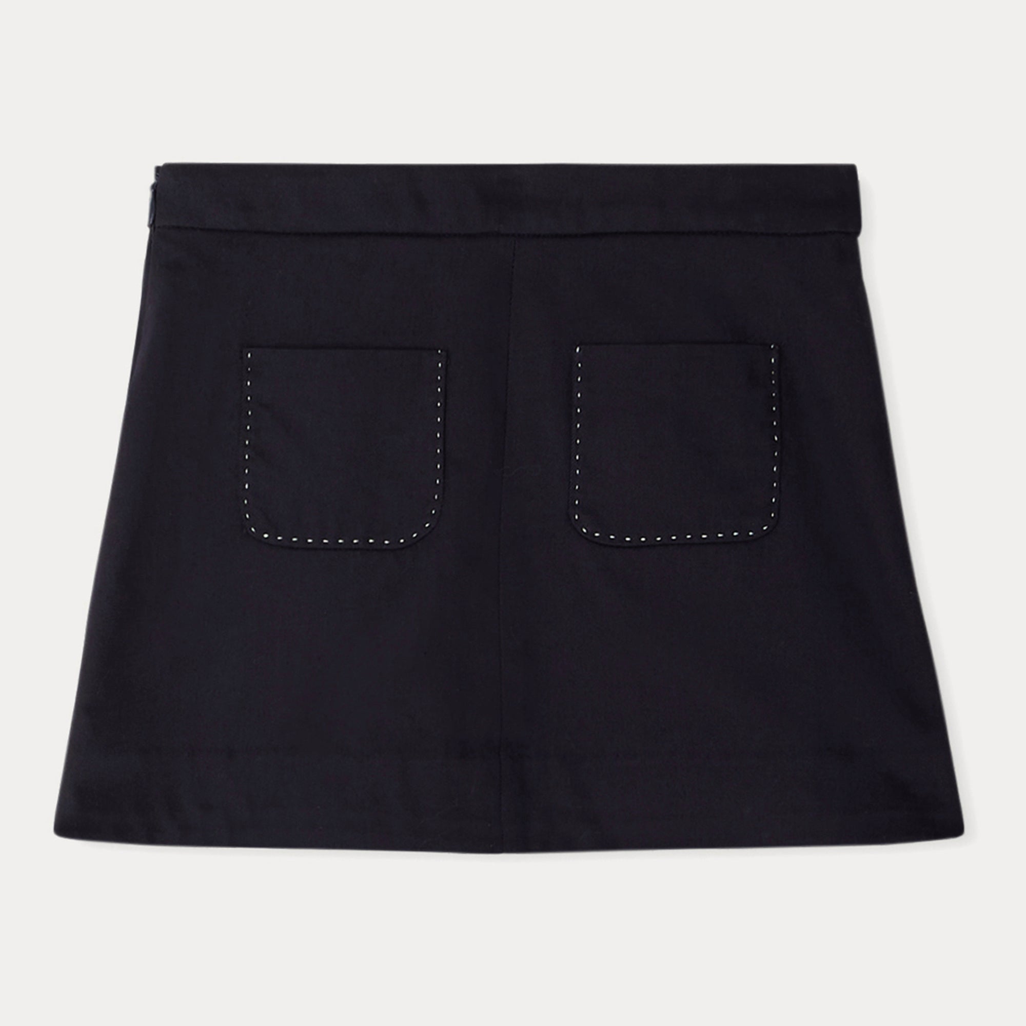 Girls Navy Cotton Skirt