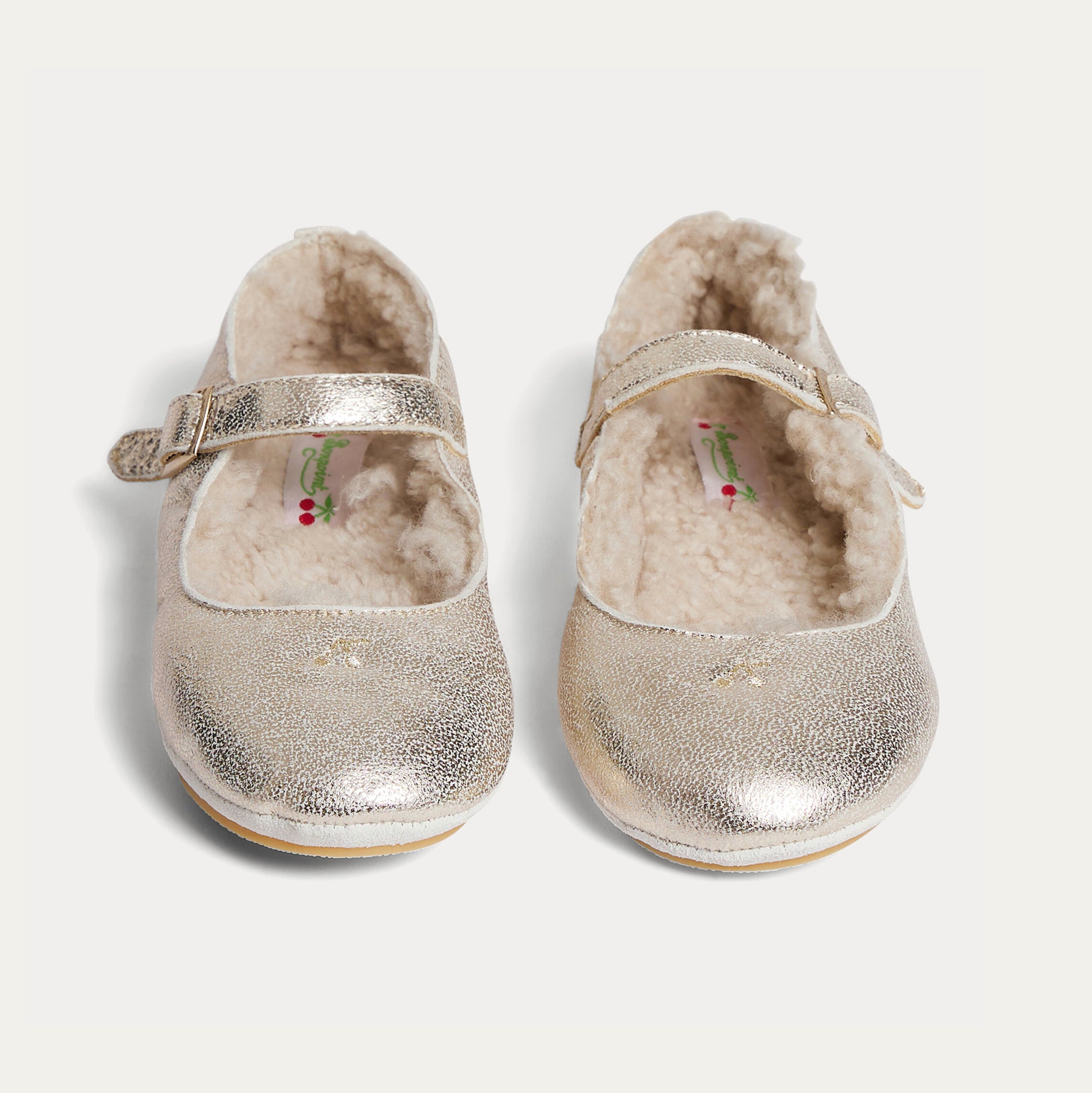 Girls Champagne Flat Shoes