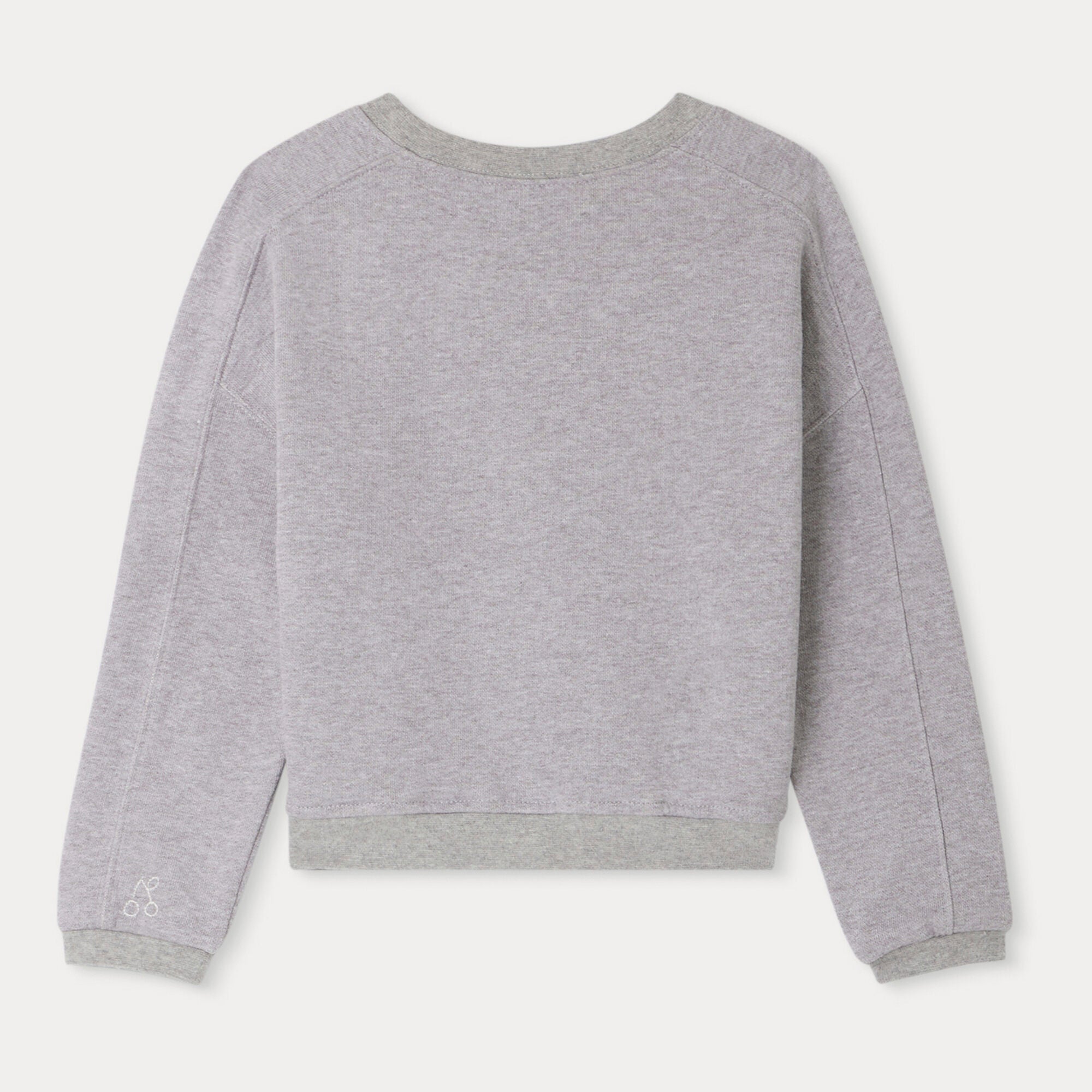 Girls Grey Cotton Sweatshirt