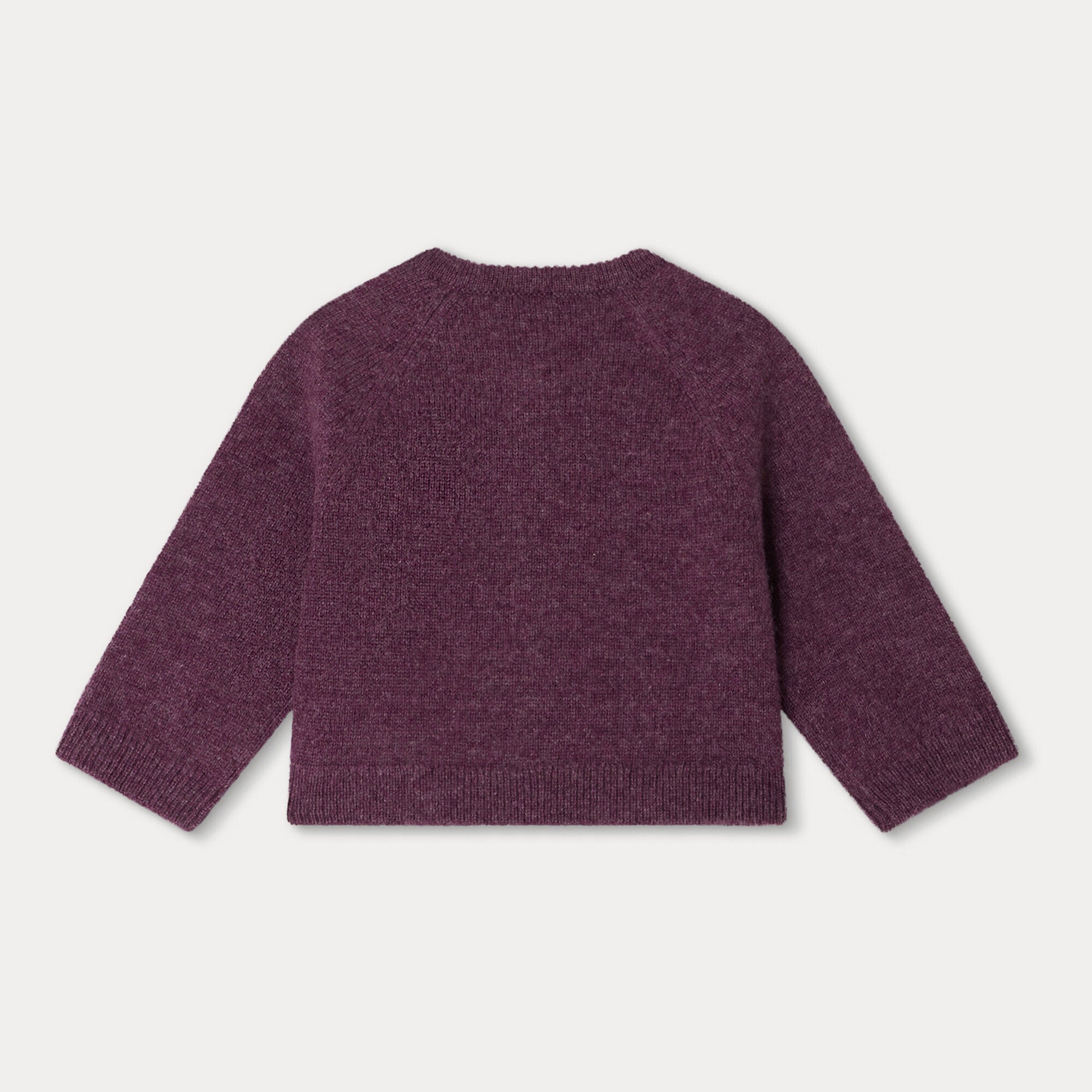 Baby Girls Purple Cashmere Cardigan