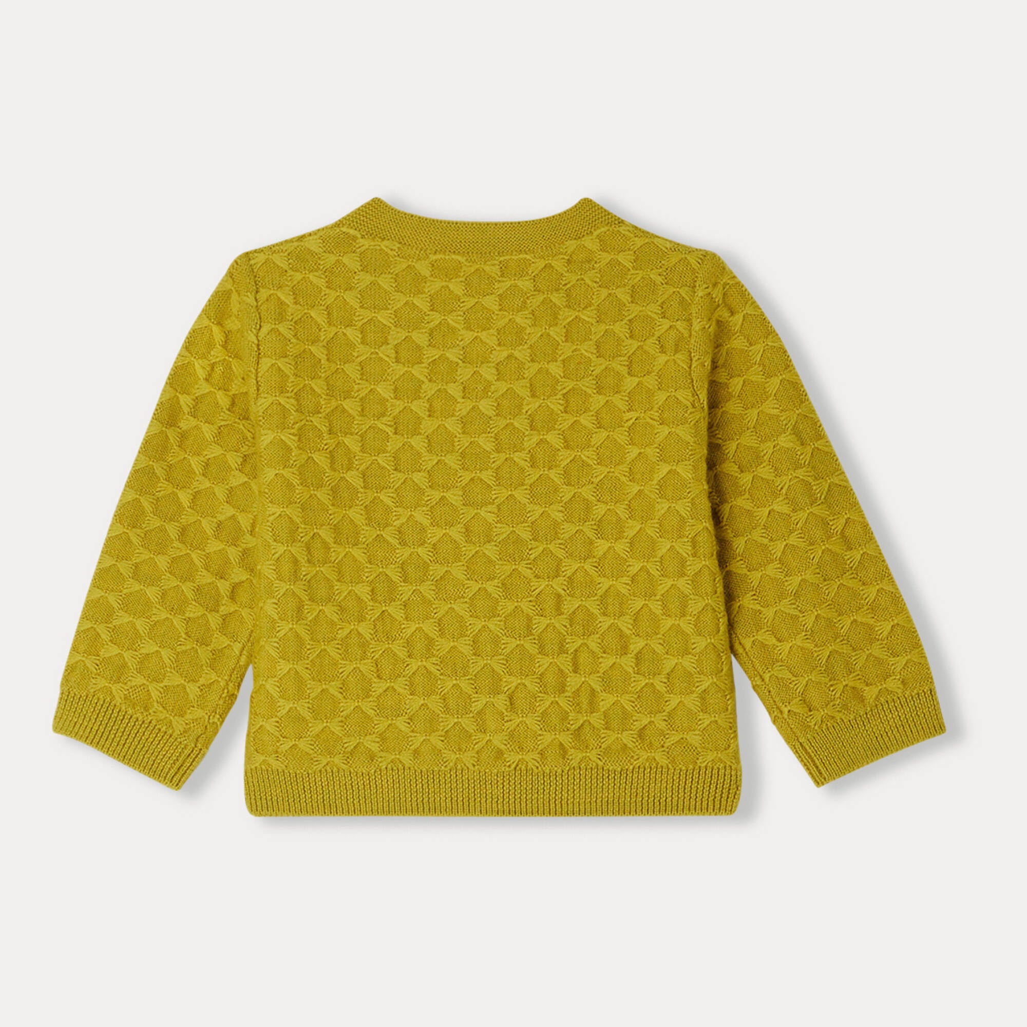 Baby Girls Mustard Yellow Wool Cardigan