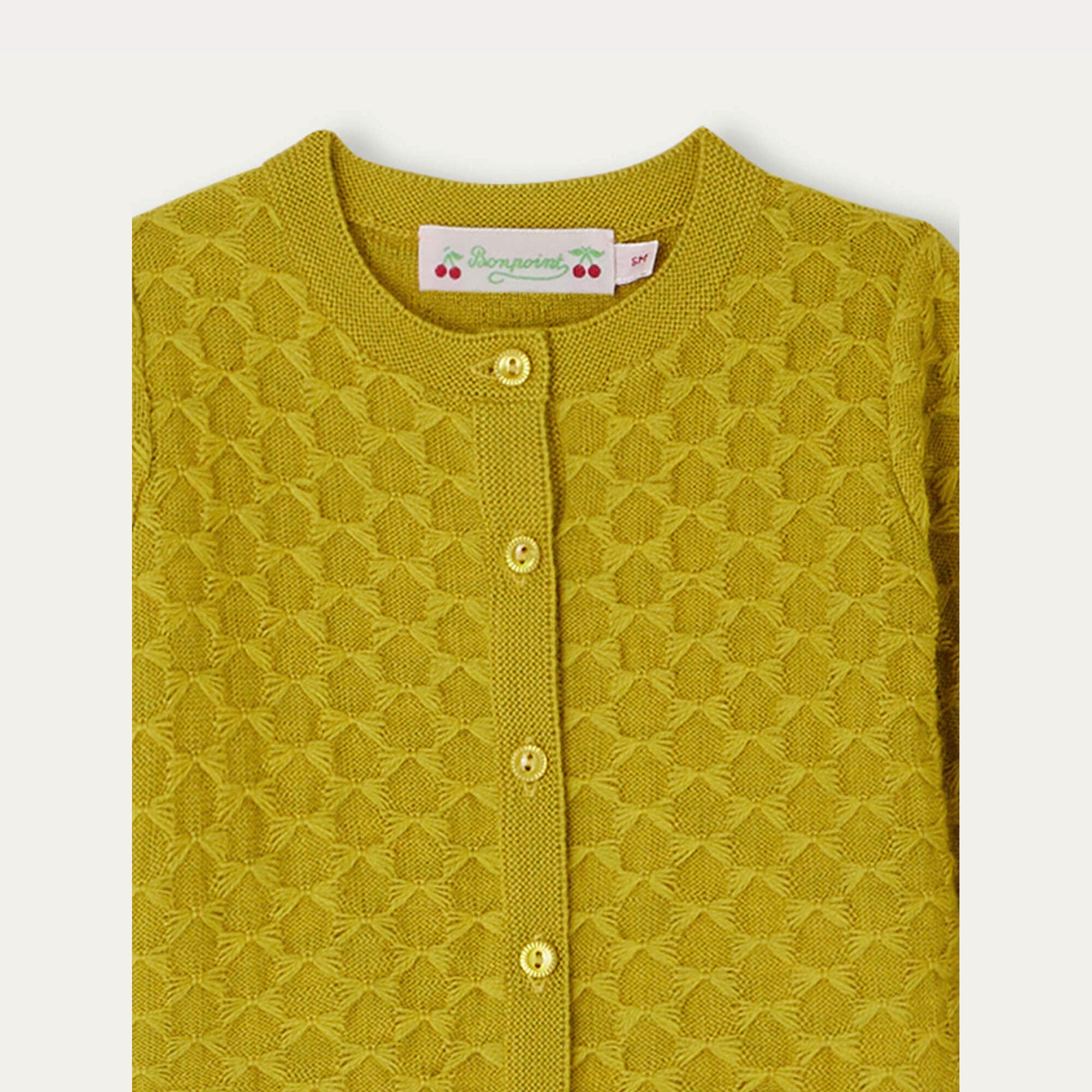 Baby Girls Mustard Yellow Wool Cardigan