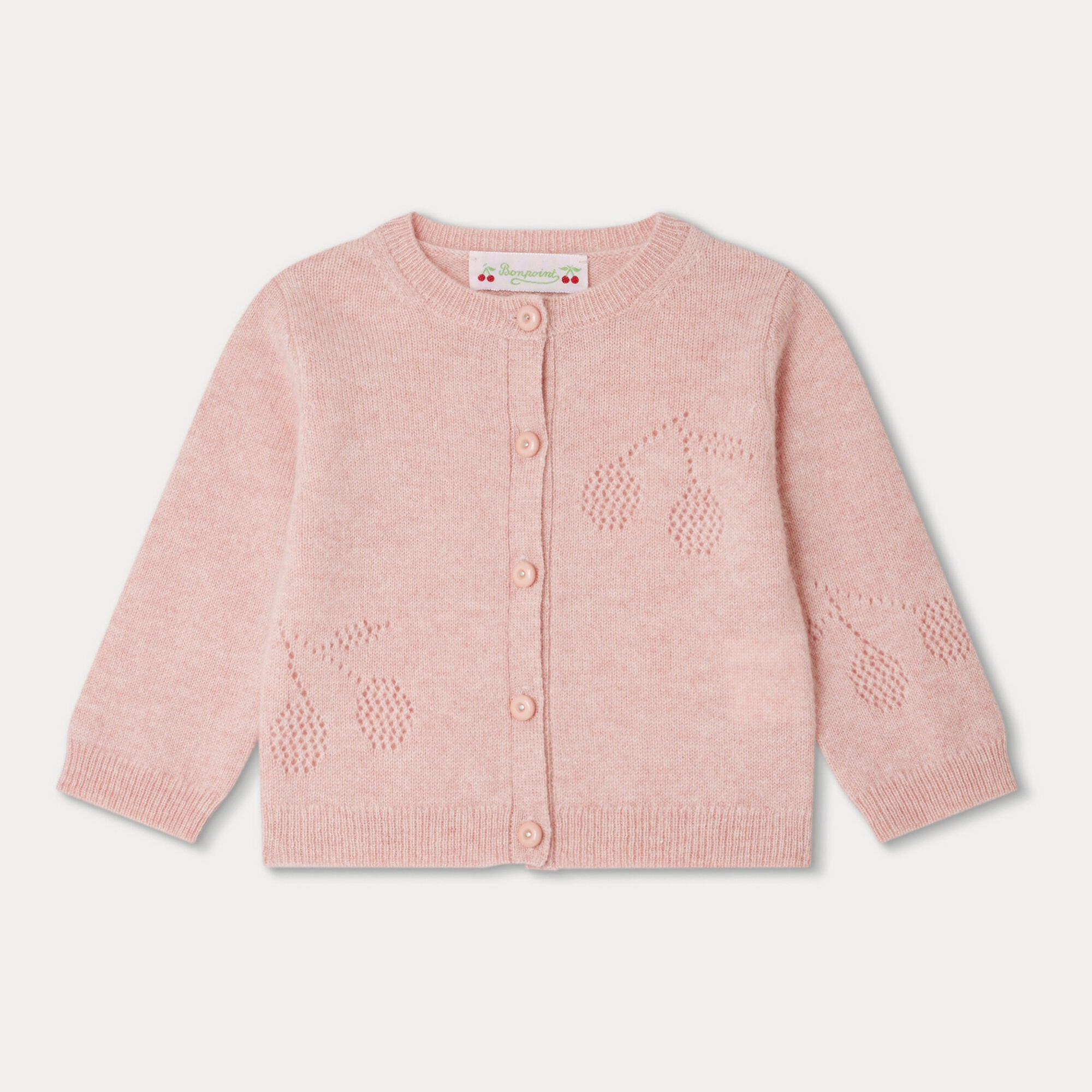 Baby Girls Pink Cashmere Cardigan