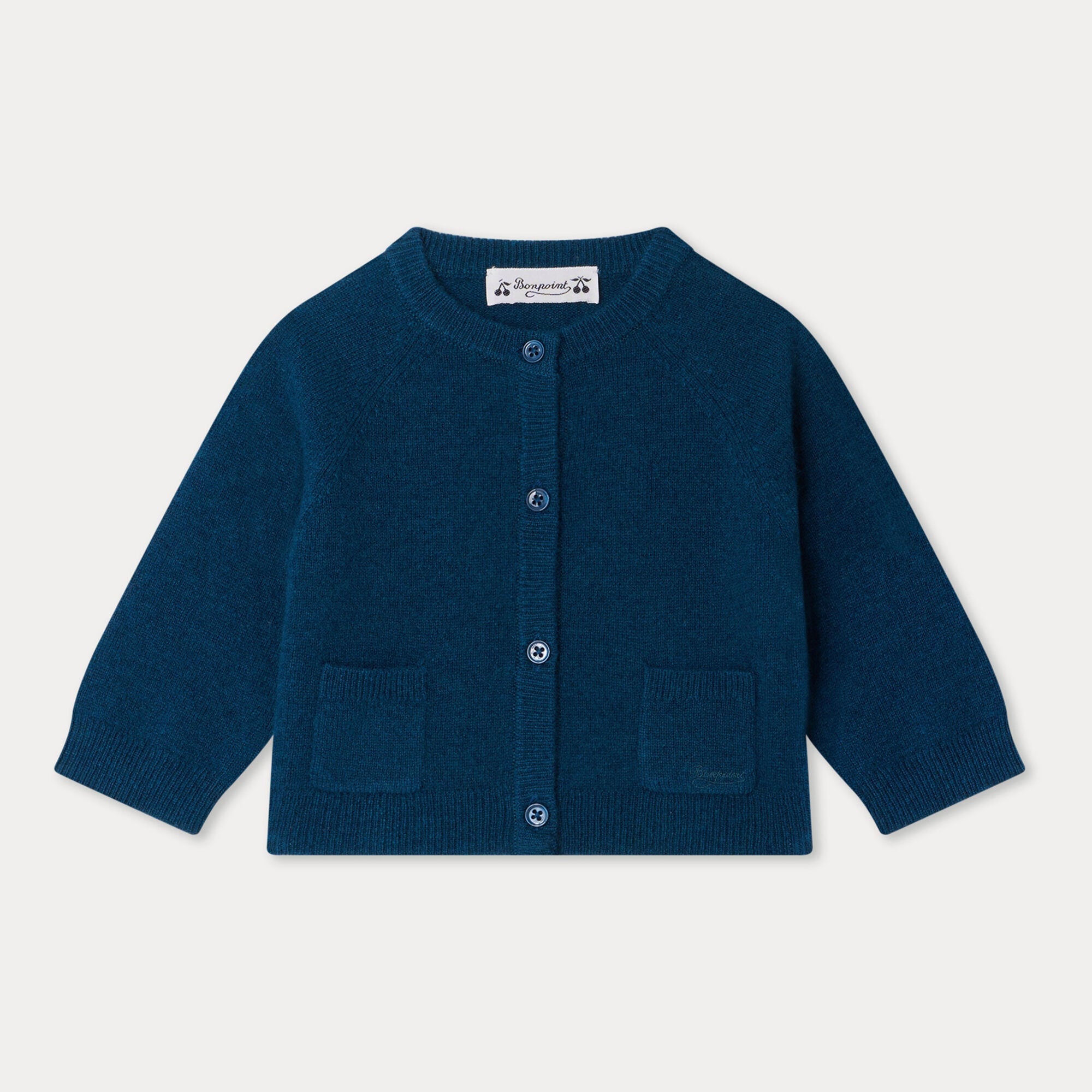 Baby Boys & Girls Dark Blue Cashmere Cardigan