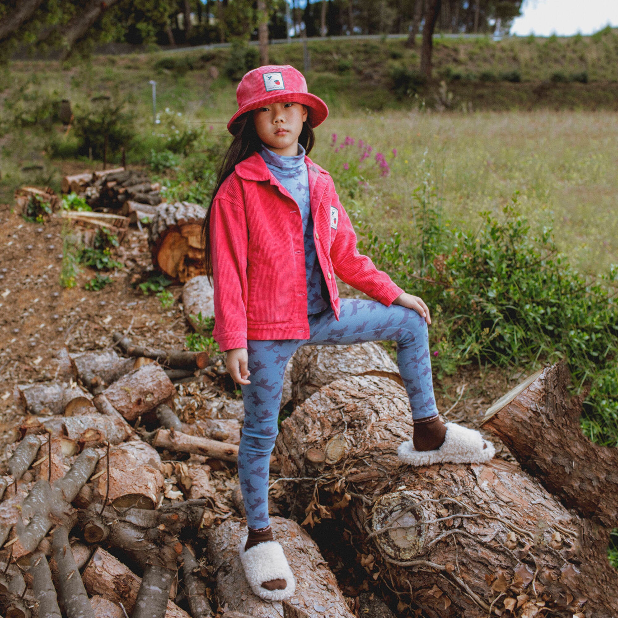 Girls Red Corduroy Jacket