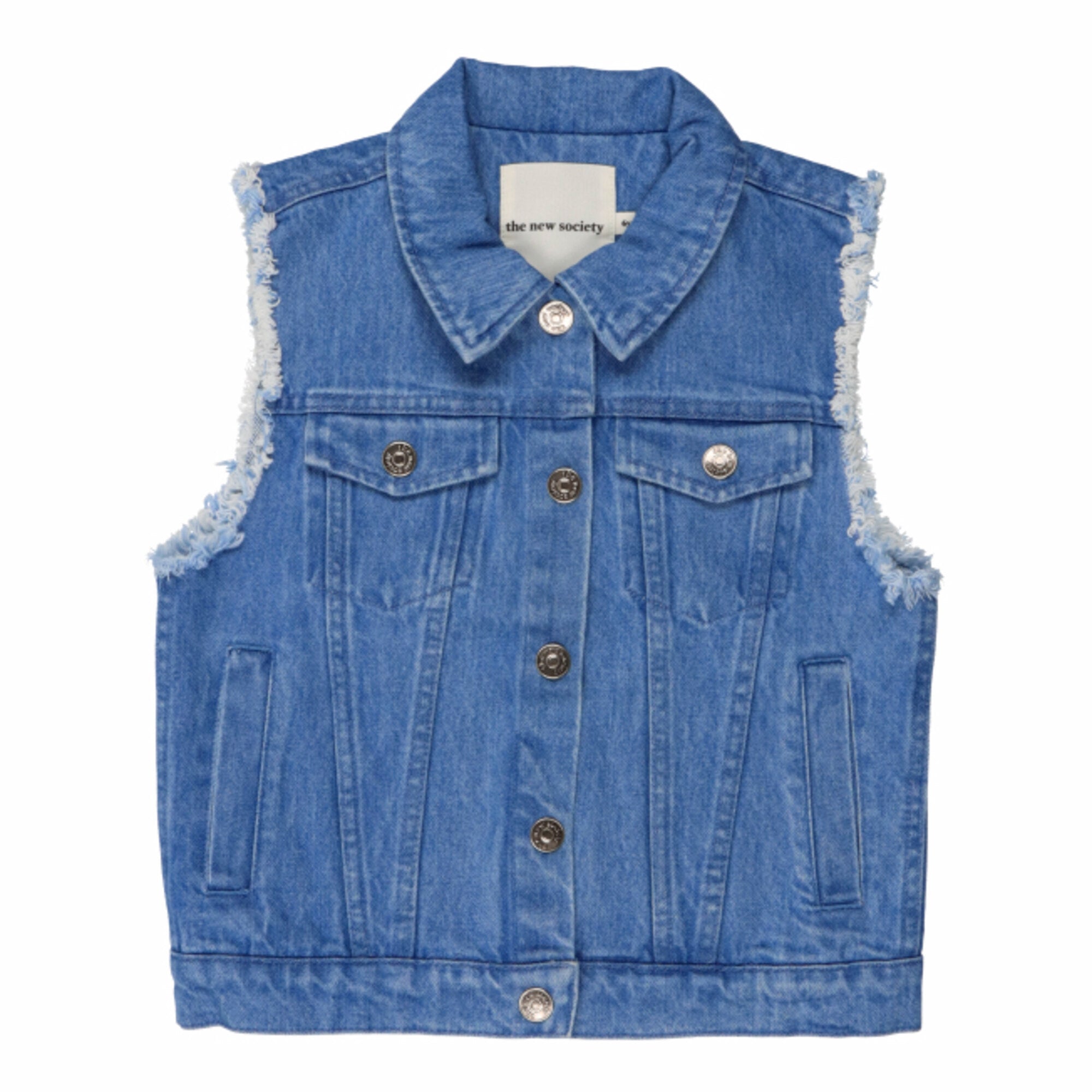 Girls Blue Denim Gilet